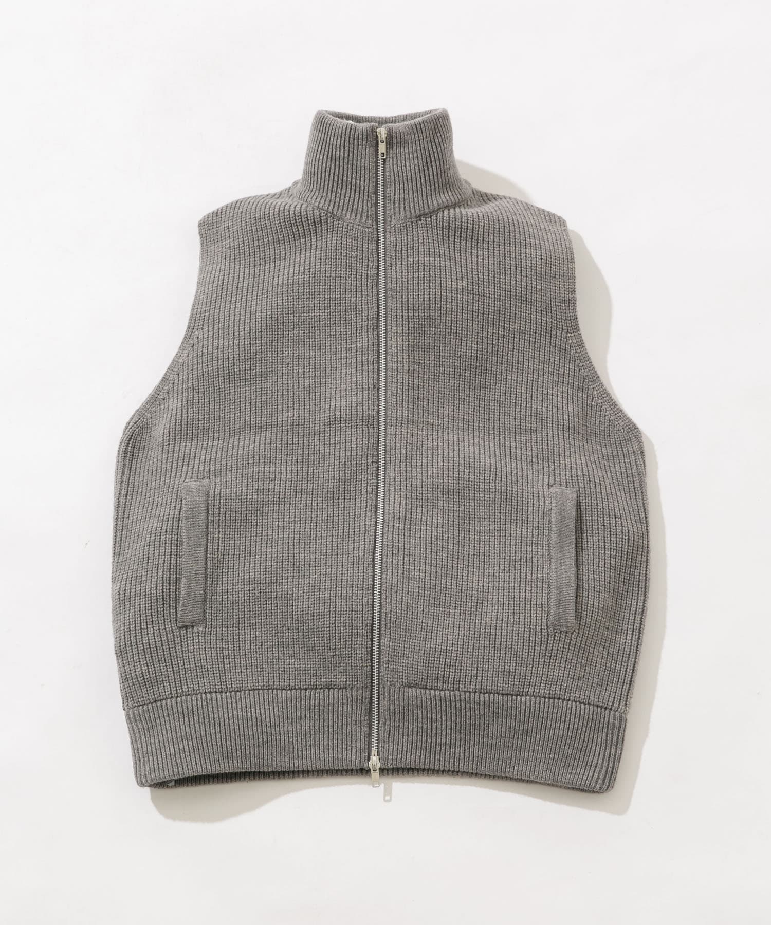 UNDECORATED ドライバーズニットベスト FISHERMANS KNIT ZIP-UP VEST ドライバーズニット
