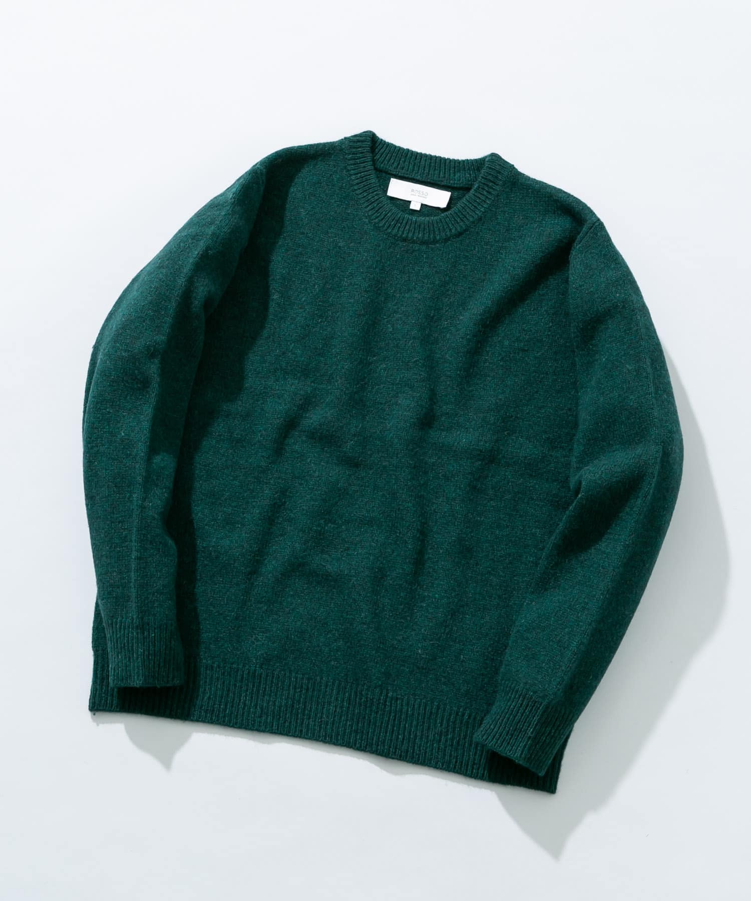 『XLサイズあり』シェットランドウールクルーネックニット GREEN S