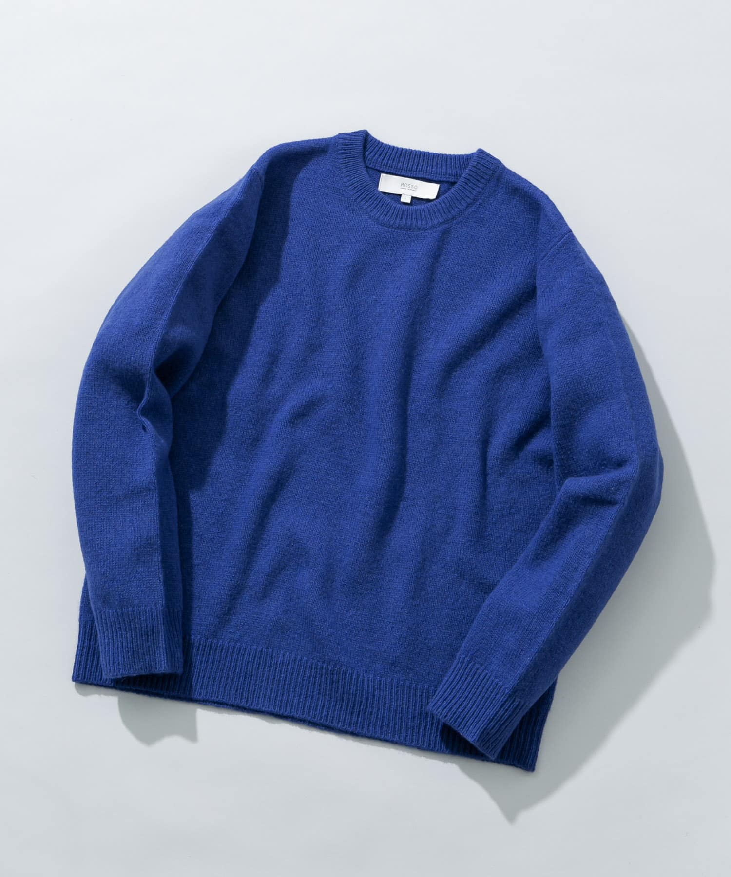 『XLサイズあり』シェットランドウールクルーネックニット ROYAL BLUE M