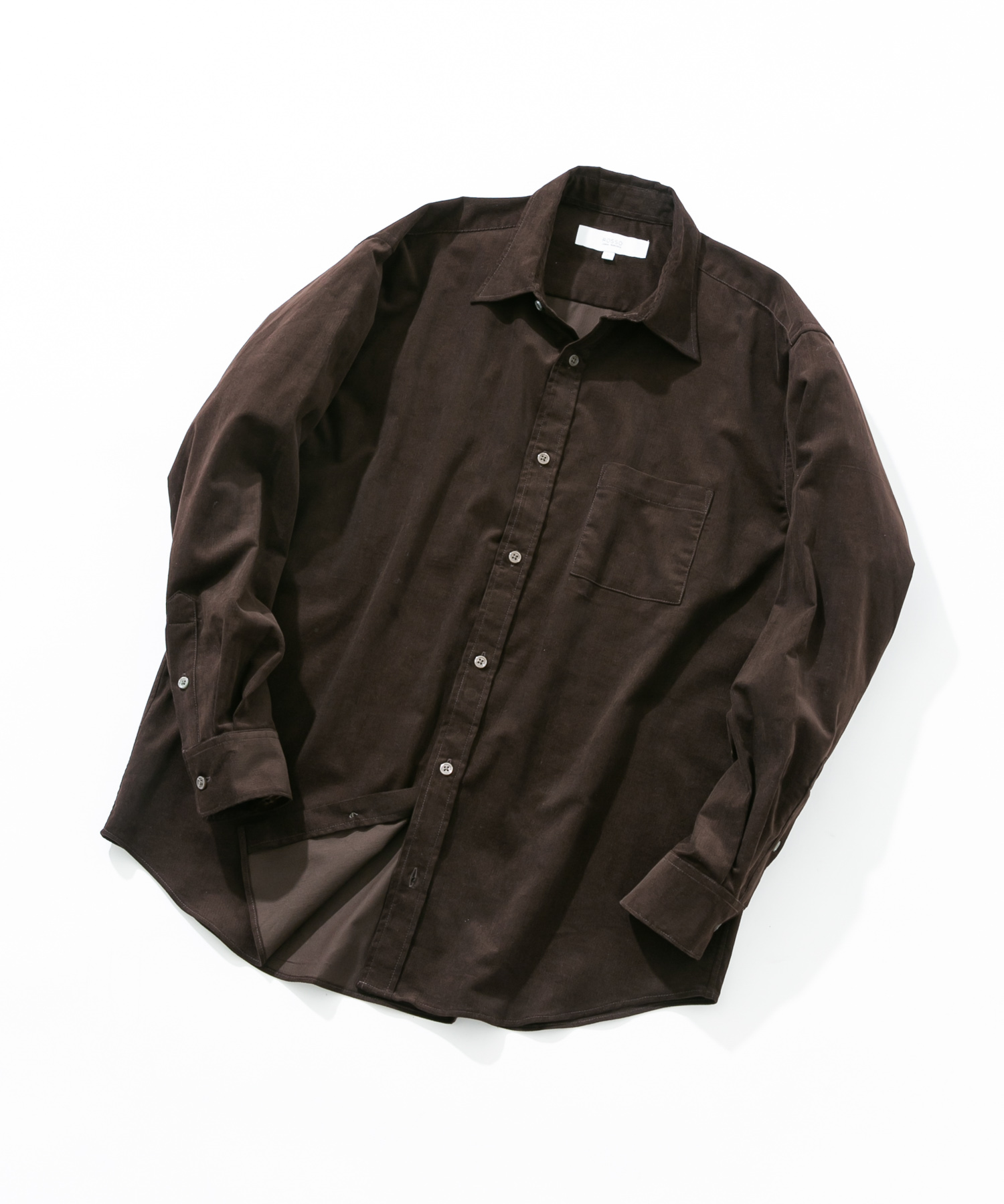 アーバンリラックスコーデュロイレギュラーシャツ DARK BROWN S