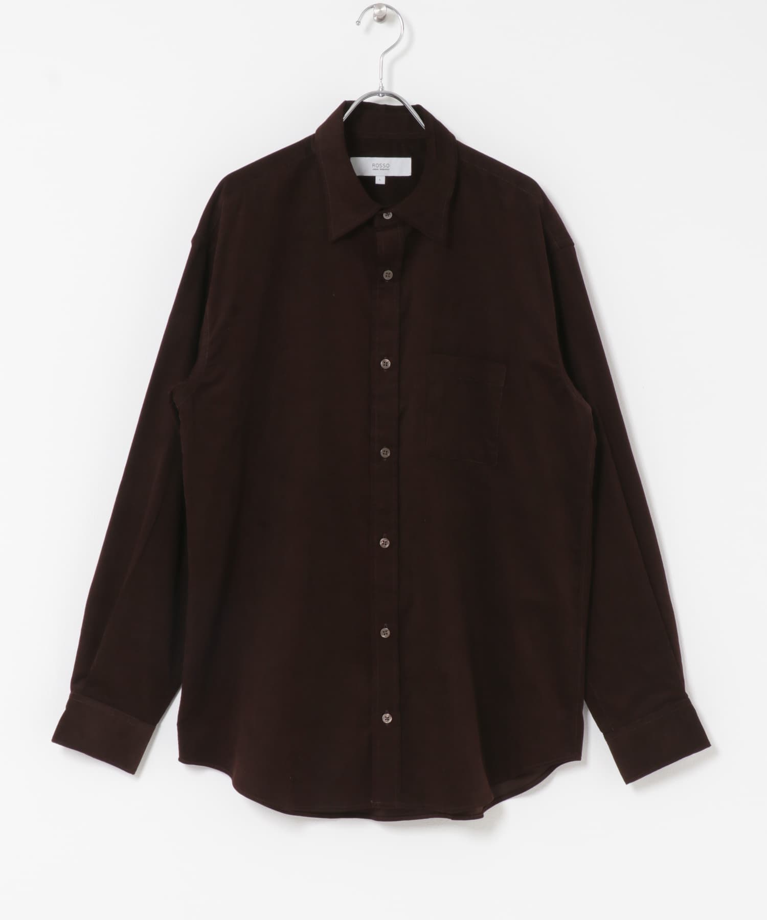 アーバンリラックスコーデュロイレギュラーシャツ DARK BROWN S