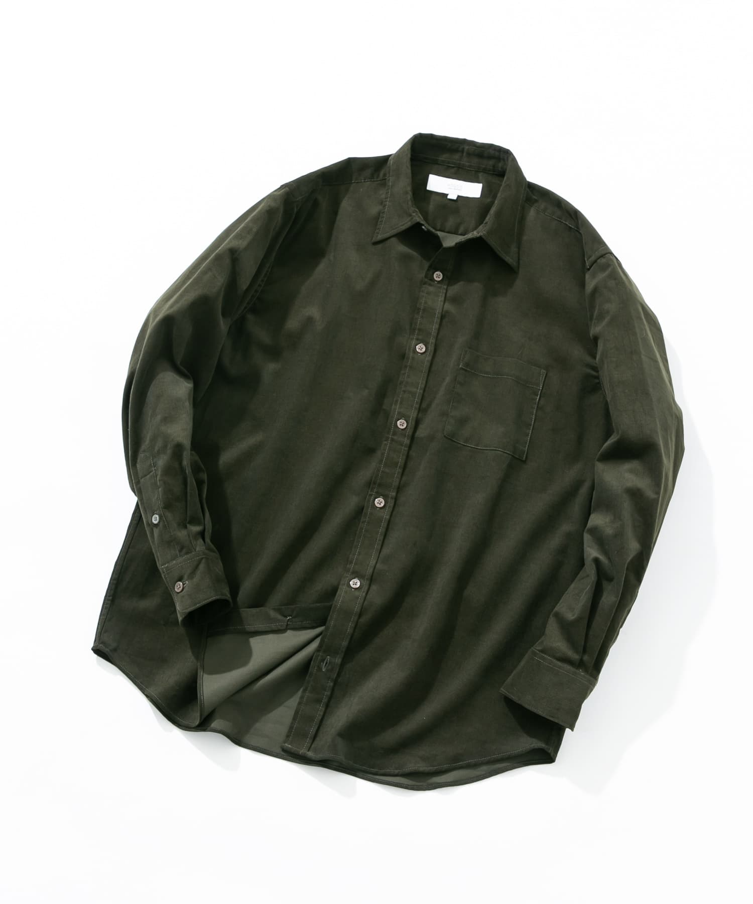 アーバンリラックスコーデュロイレギュラーシャツ KHAKI S