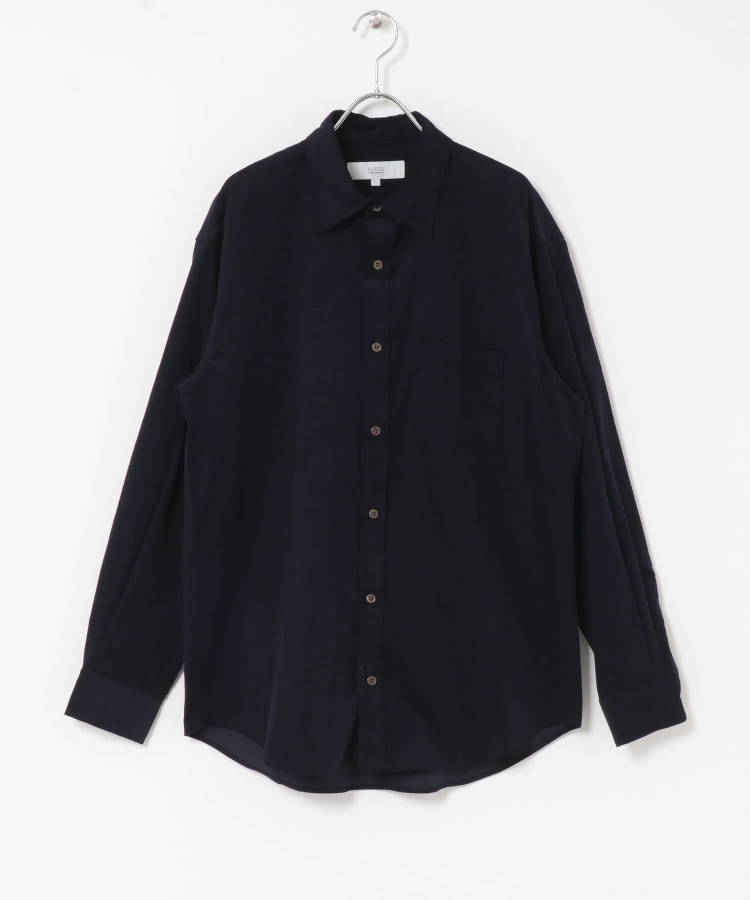 アーバンリラックスコーデュロイレギュラーシャツ NAVY S