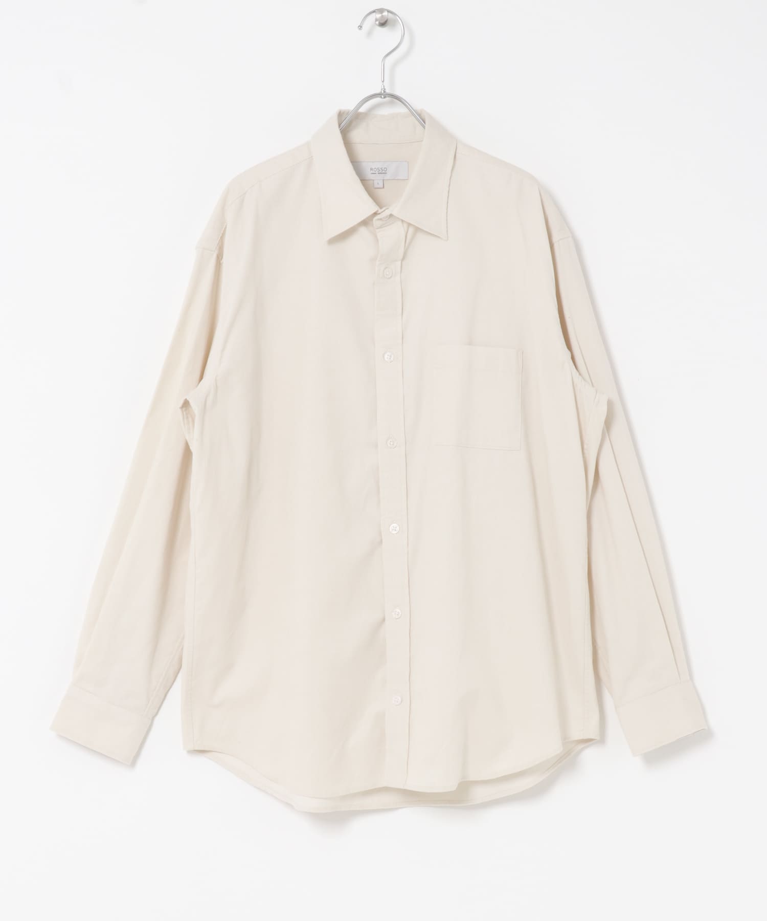 アーバンリラックスコーデュロイレギュラーシャツ IVORY S