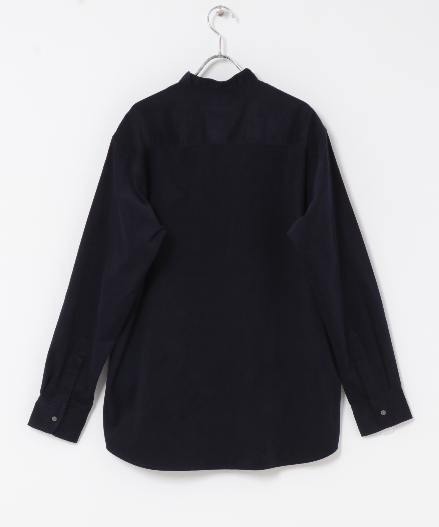 アーバンリラックスコーデュロイバンドシャツ NAVY S