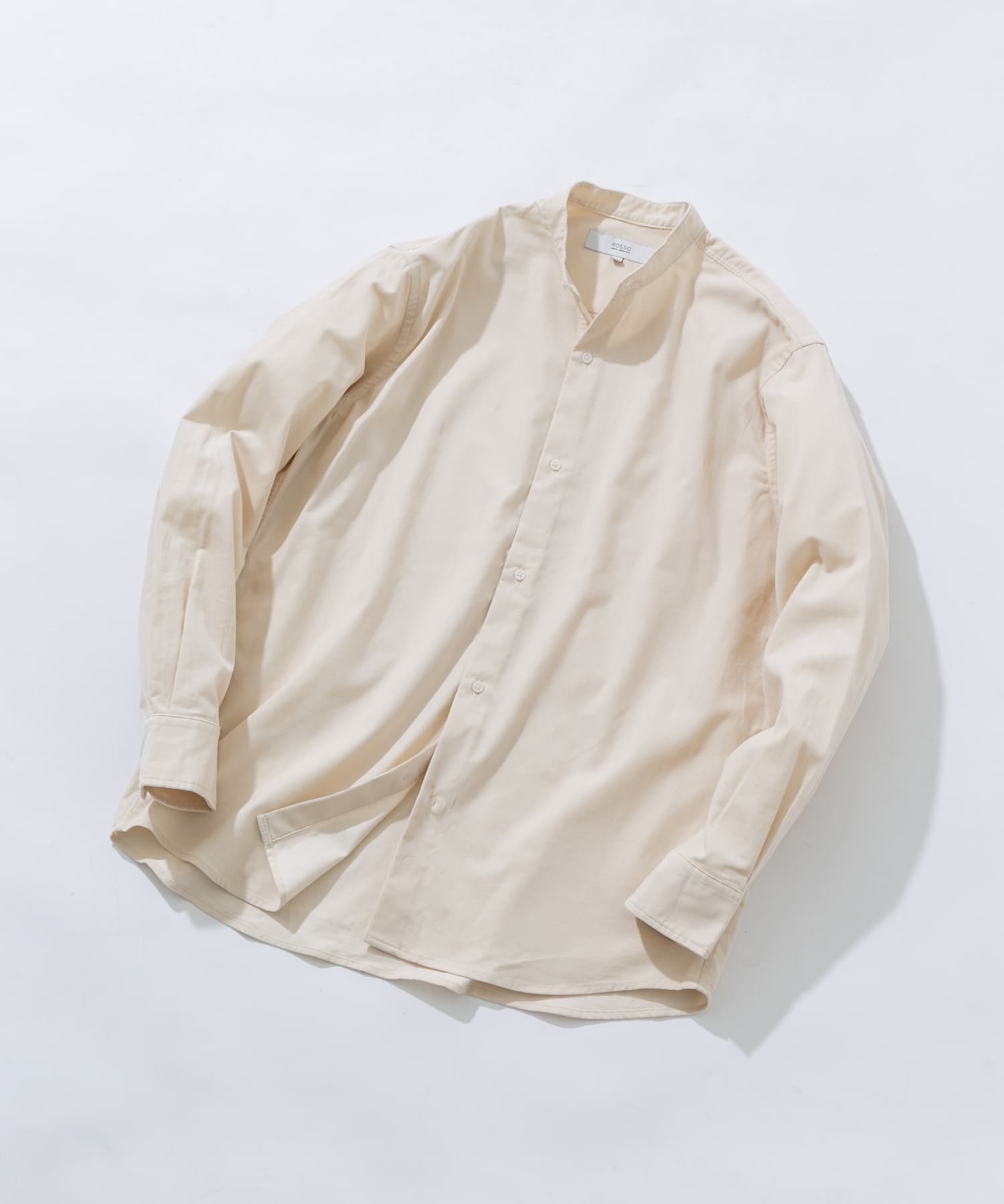 アーバンリラックスコーデュロイバンドシャツ IVORY L