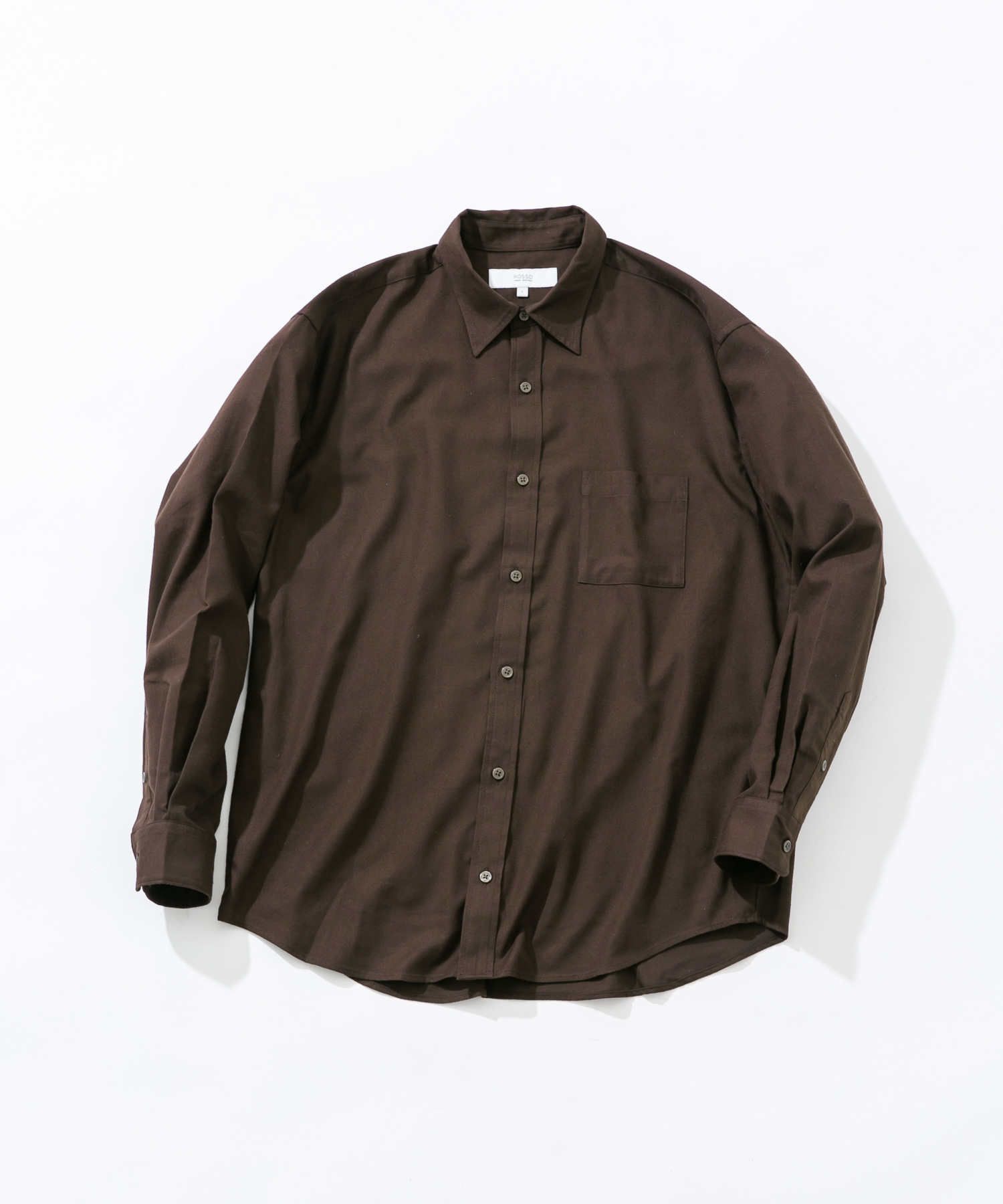 『蓄熱 / XLサイズあり』アーバンリラックスサーモネルレギュラーシャツ DARK BROWN S