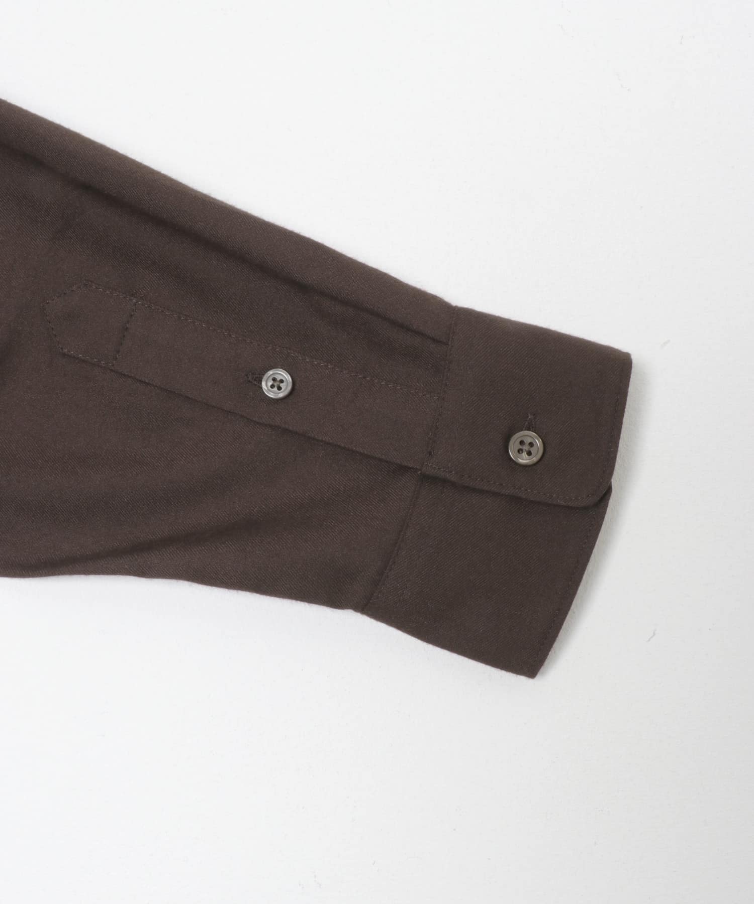 『蓄熱 / XLサイズあり』アーバンリラックスサーモネルレギュラーシャツ DARK BROWN S