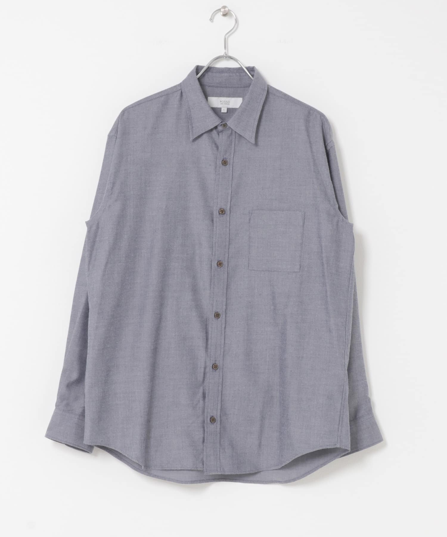 『蓄熱 / XLサイズあり』アーバンリラックスサーモネルレギュラーシャツ INDIGO S