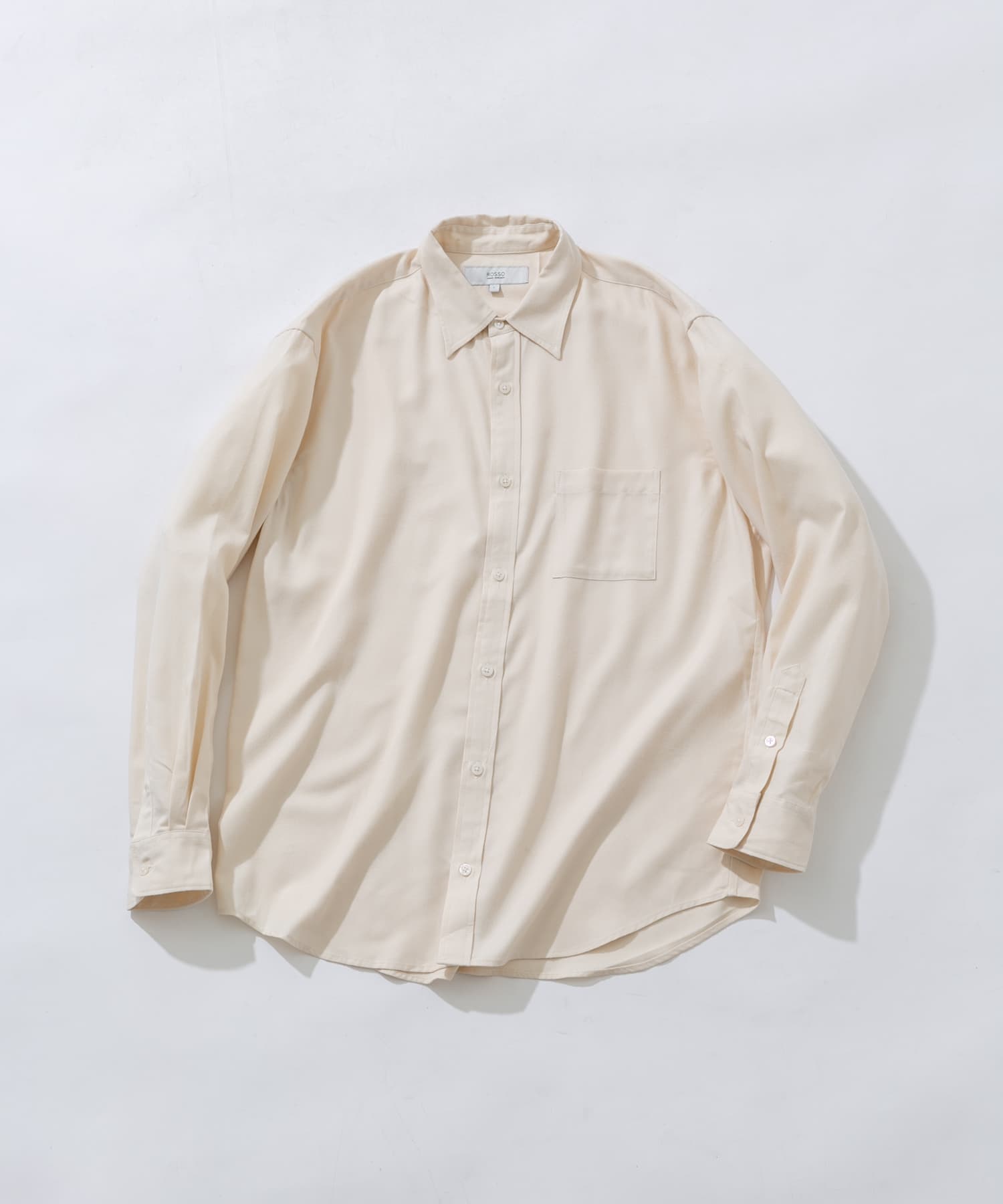 『蓄熱 / XLサイズあり』アーバンリラックスサーモネルレギュラーシャツ IVORY S