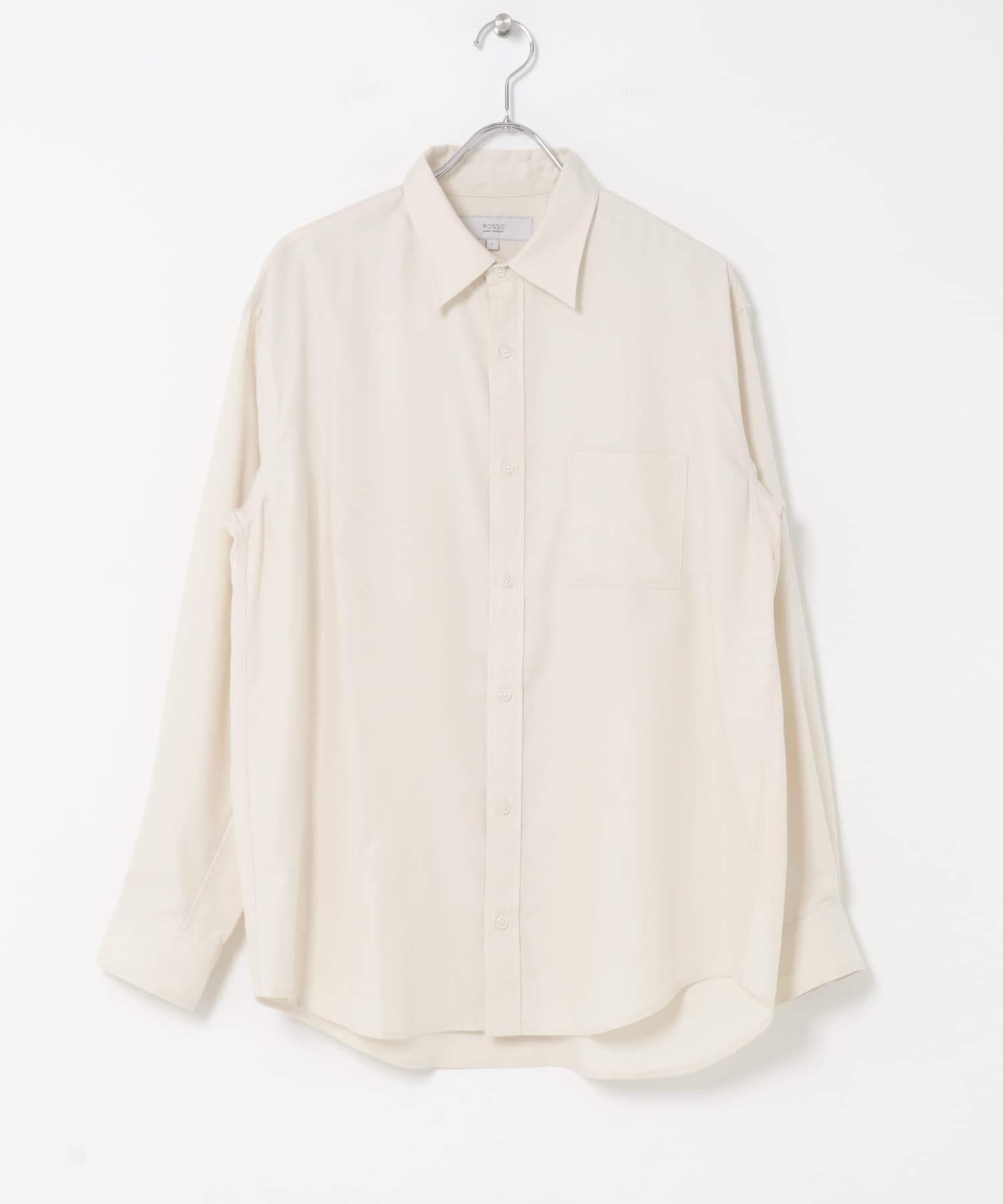 『蓄熱 / XLサイズあり』アーバンリラックスサーモネルレギュラーシャツ IVORY S