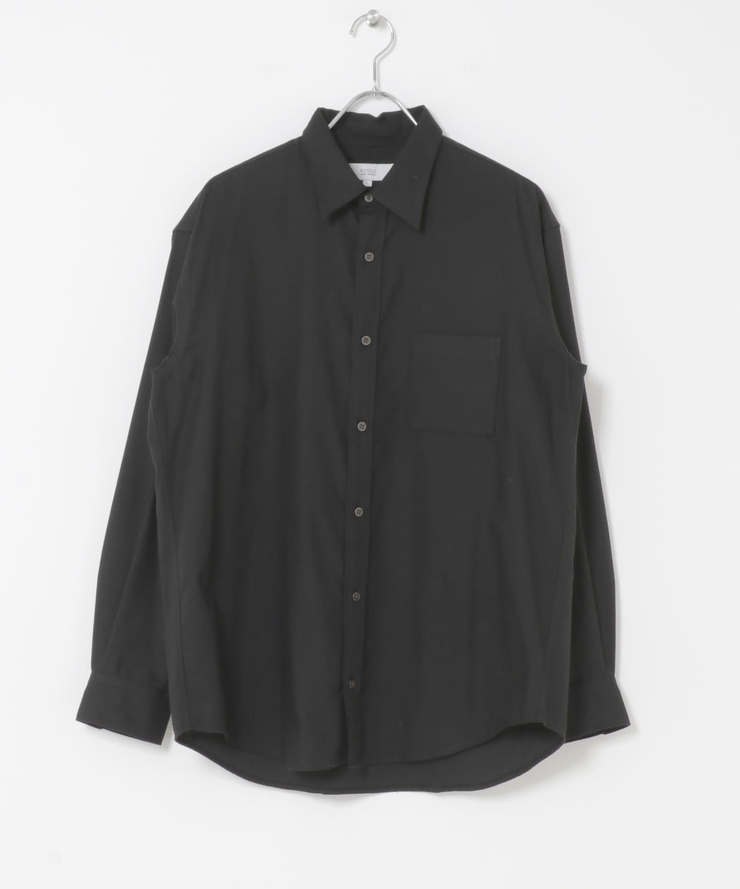 『蓄熱 / XLサイズあり』アーバンリラックスサーモネルレギュラーシャツ BLACK S