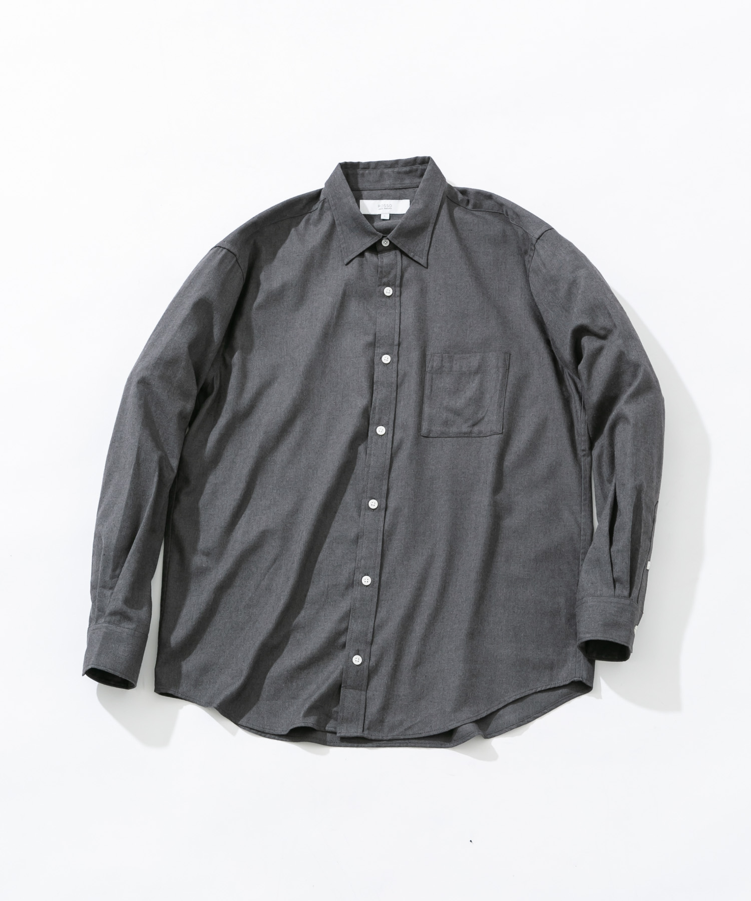 『蓄熱 / XLサイズあり』アーバンリラックスサーモネルレギュラーシャツ LIGHT GRAY S