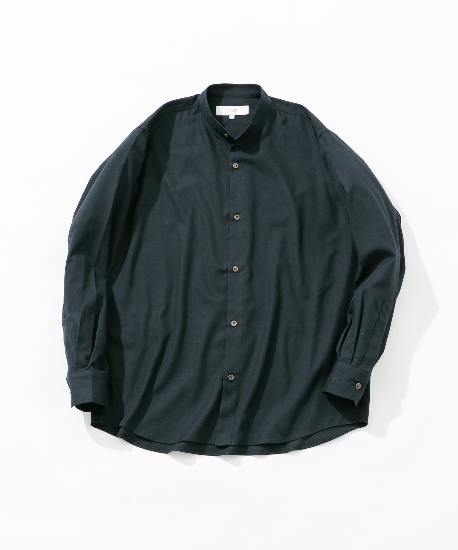 『蓄熱 / XLサイズあり』アーバンリラックスサーモネルバンドカラーシャツ NAVY S
