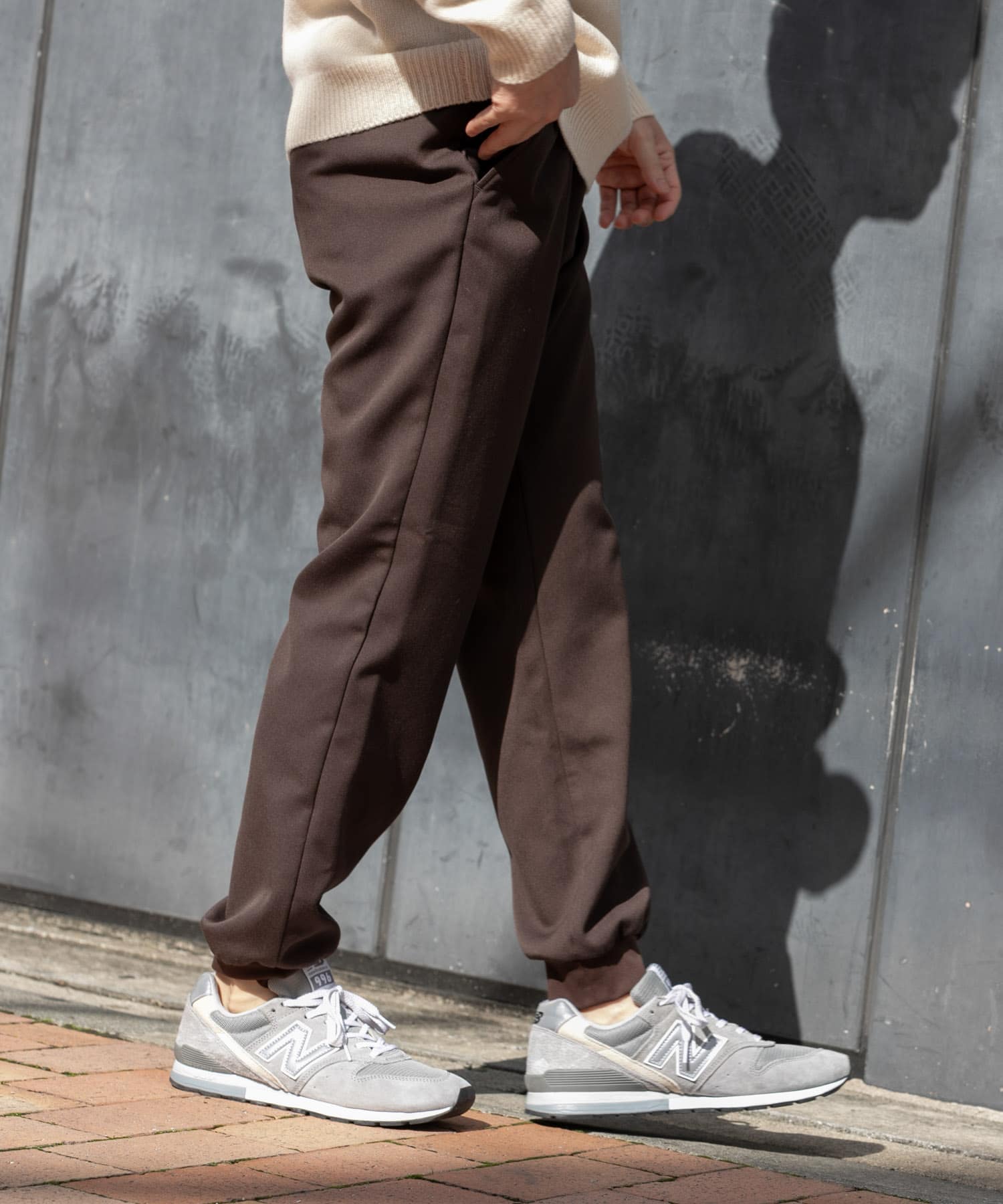 『XLサイズあり』ウォームストレッチジョガーパンツ BROWN XL