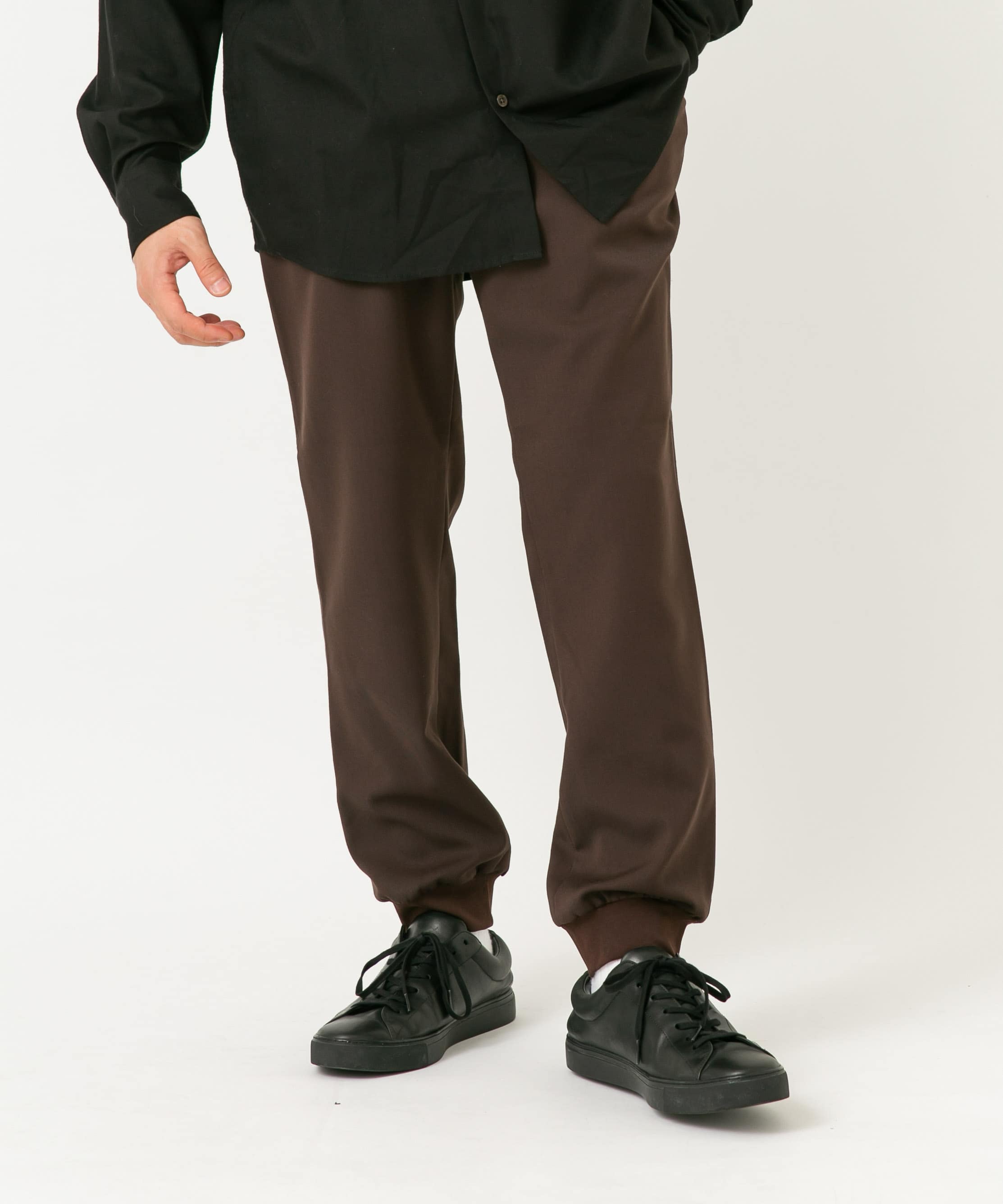 『XLサイズあり』ウォームストレッチジョガーパンツ BROWN XL