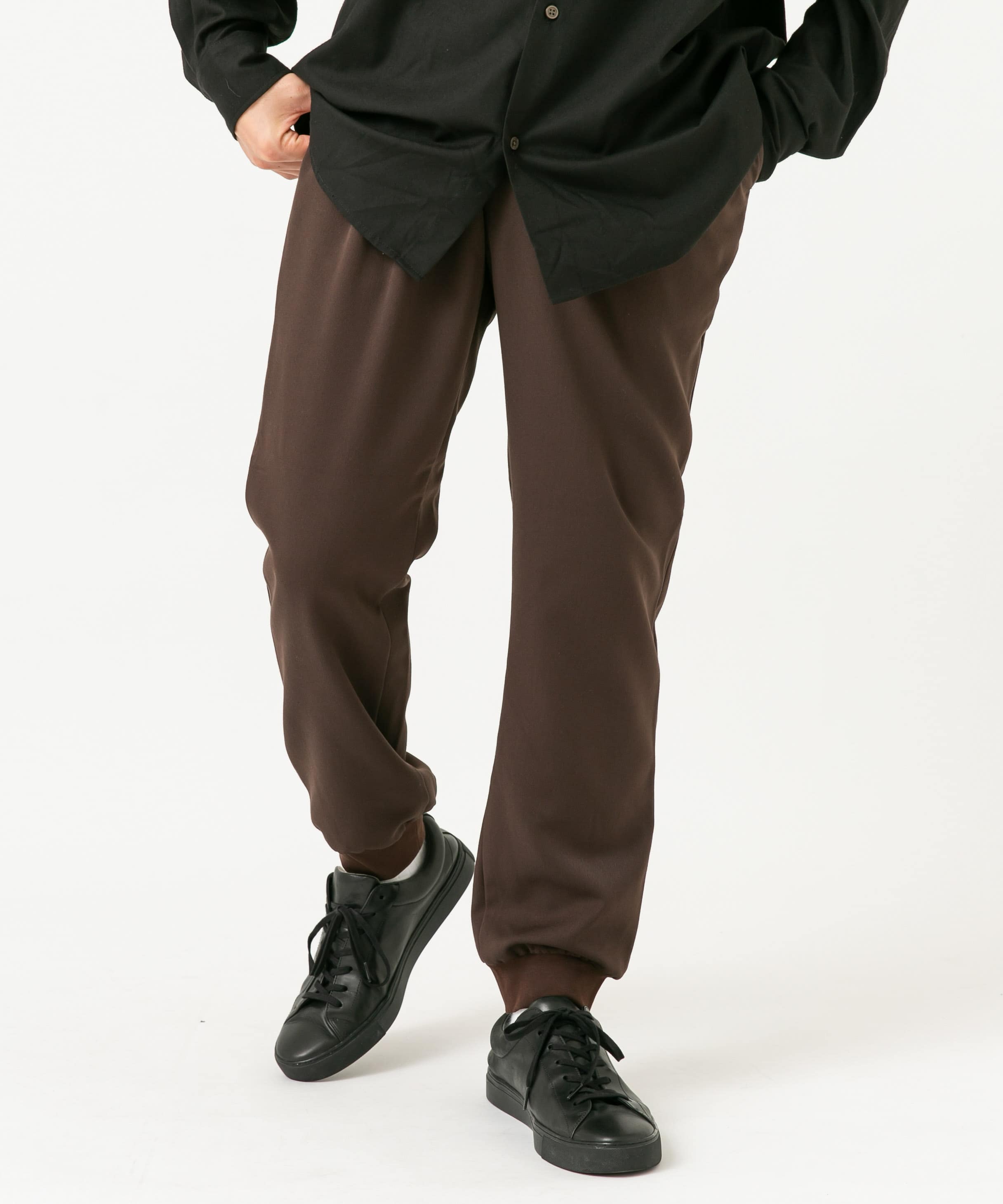 『XLサイズあり』ウォームストレッチジョガーパンツ BROWN XL