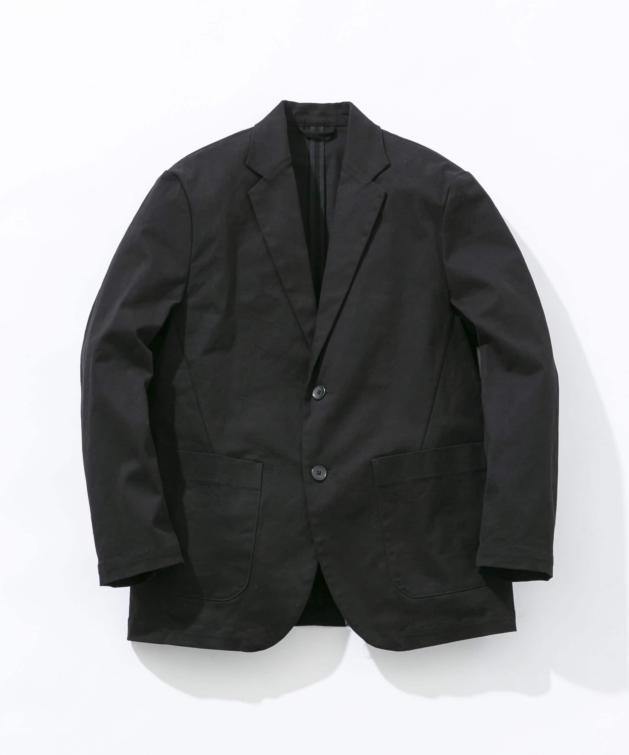 『XLサイズあり』ピーチツイルストレッチシングルジャケット BLACK M