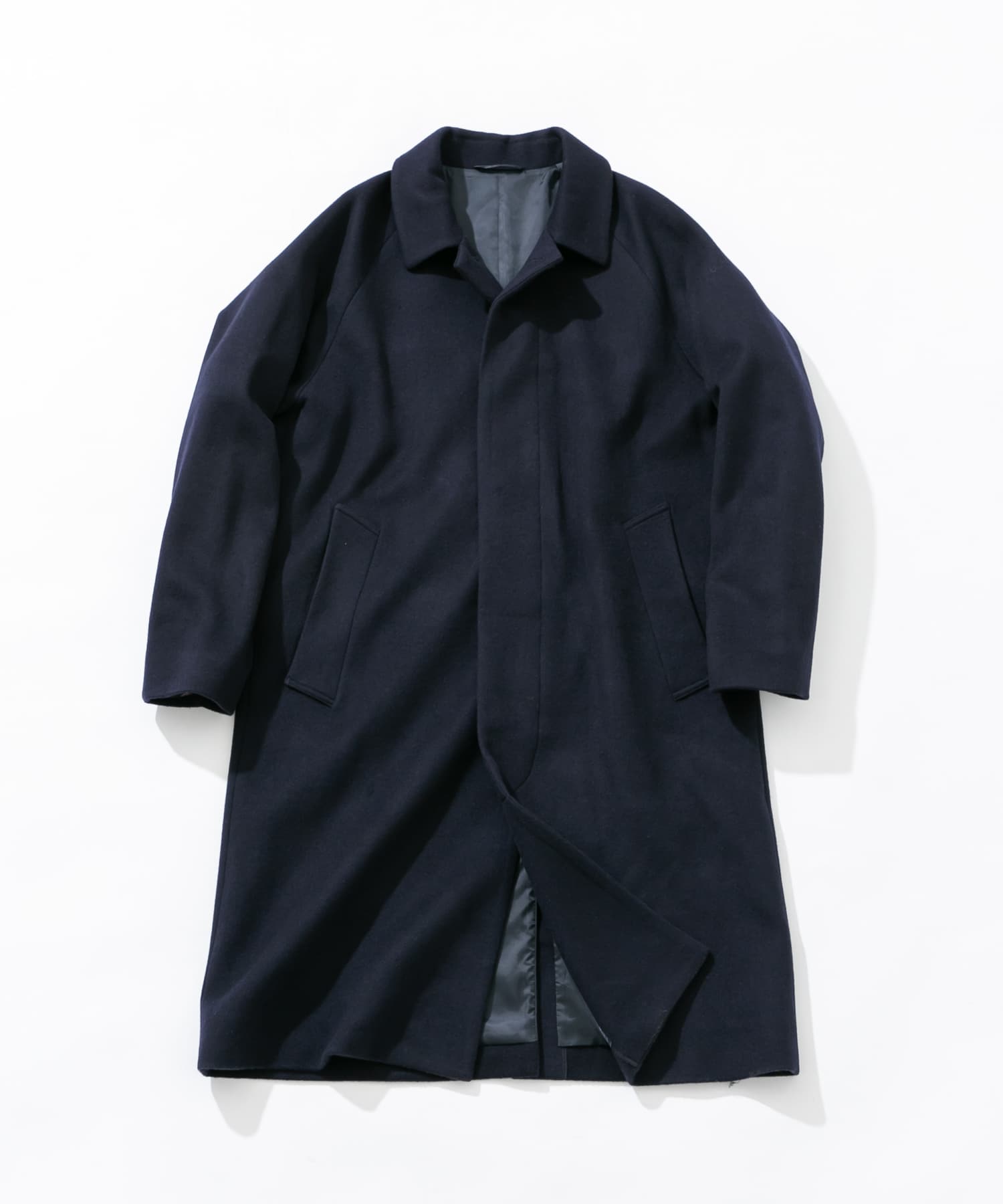 スーパー100 オーバーバルマカンコート NAVY L
