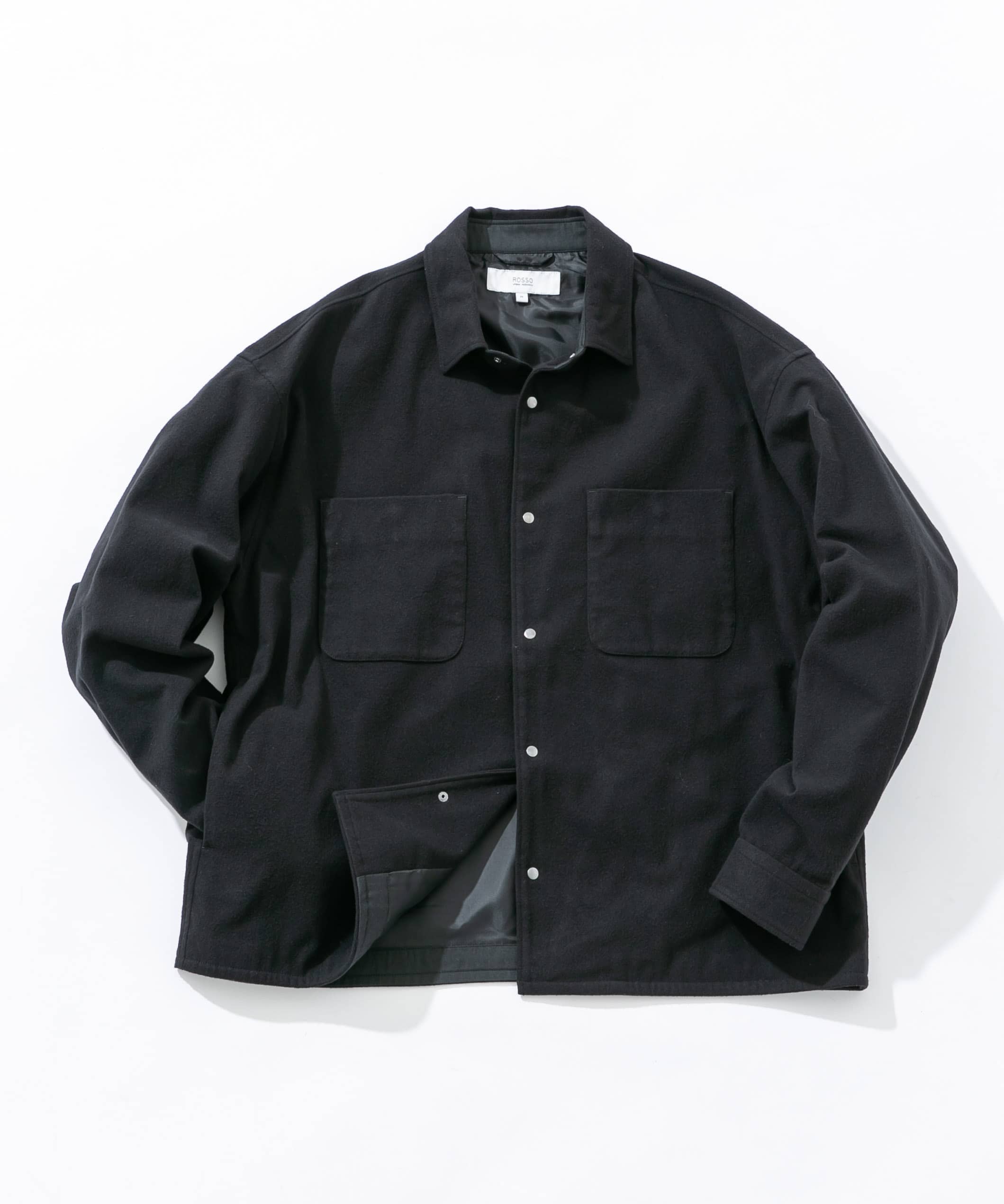 ウールライクCPOシャツブルゾン BLACK M