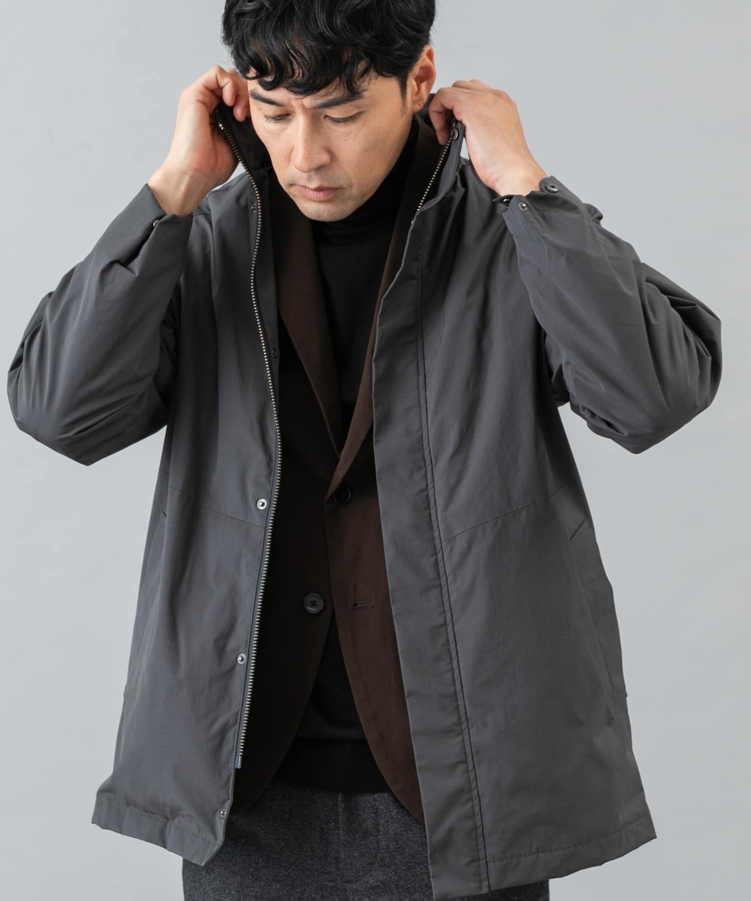 3WAYフーデッドコート ライナーセット(M CHARCOAL): アウター｜URBAN