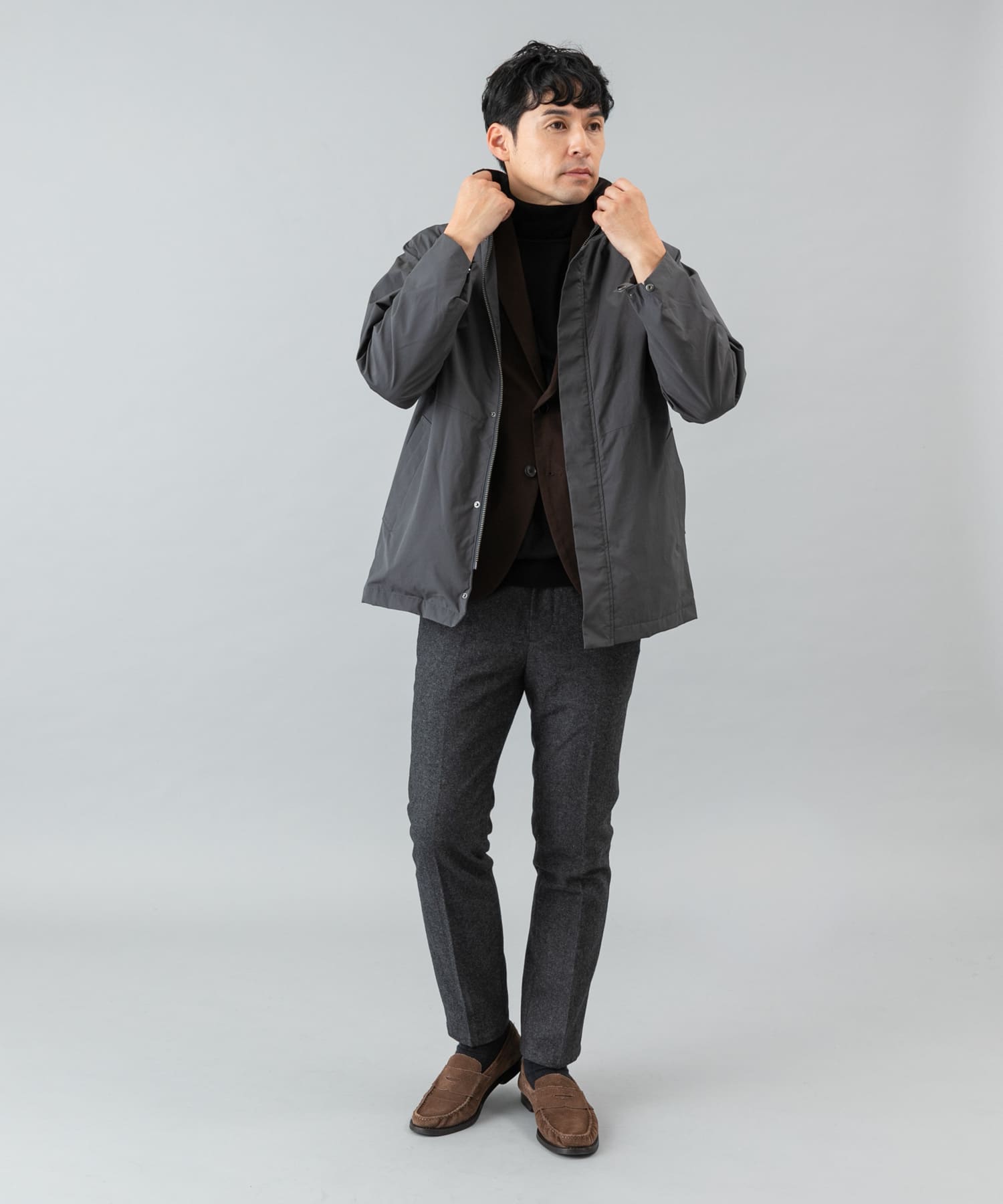 3WAYフーデッドコート ライナーセット(M CHARCOAL): アウター｜URBAN