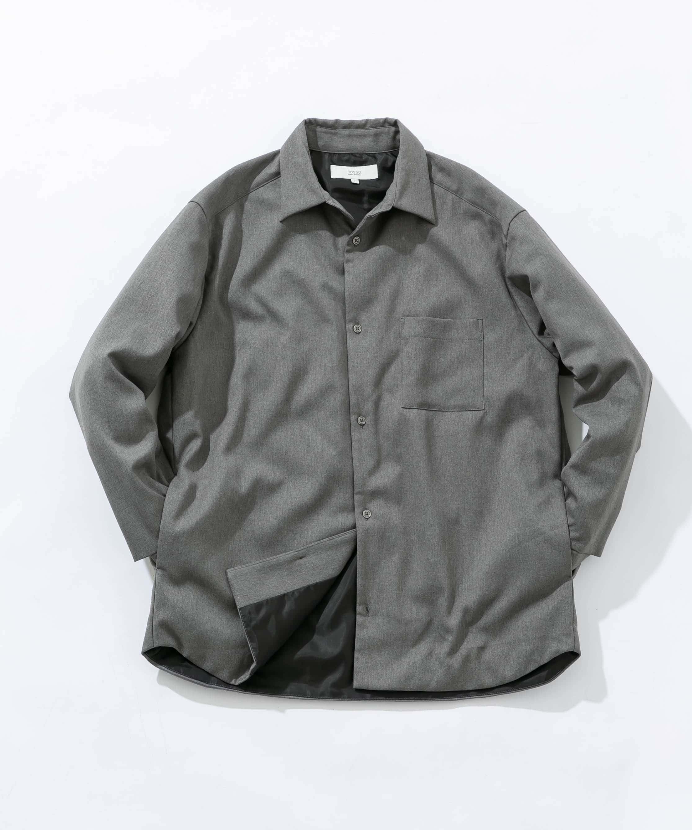 『XLサイズあり』ヒートパテッドシャツジャケット GRAY L