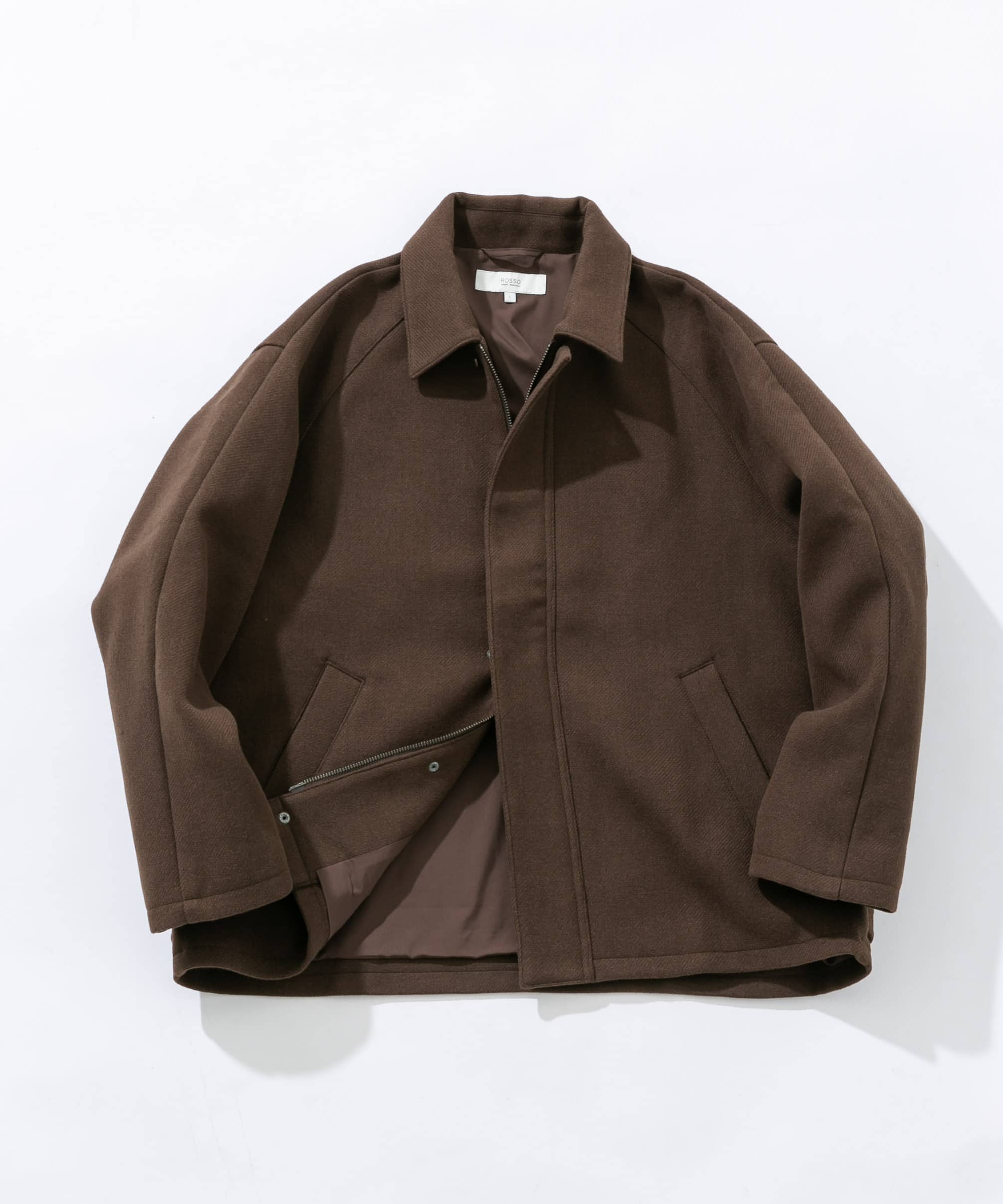『XLサイズあり』light meltonブルゾン BROWN M