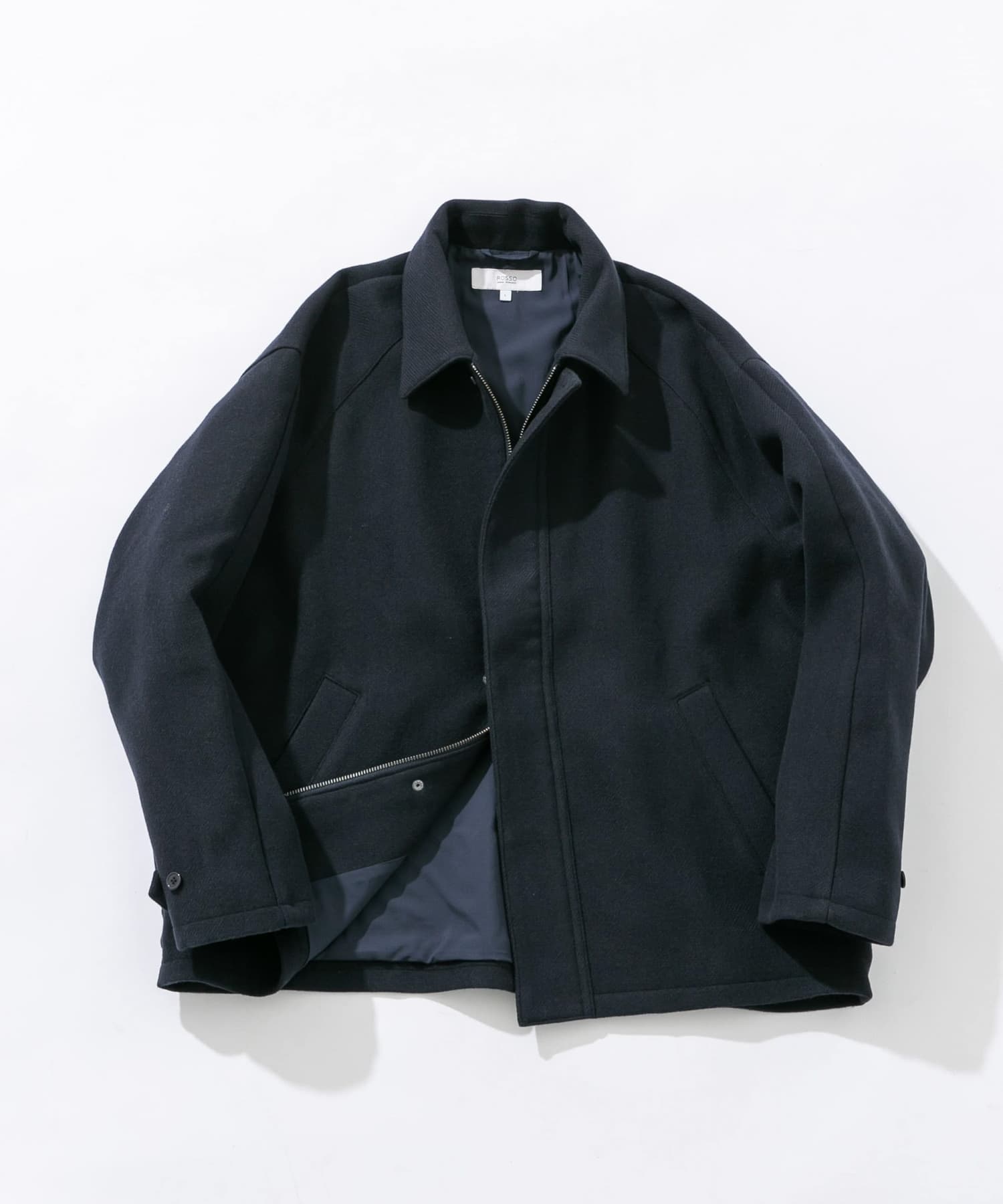 『XLサイズあり』light meltonブルゾン NAVY M