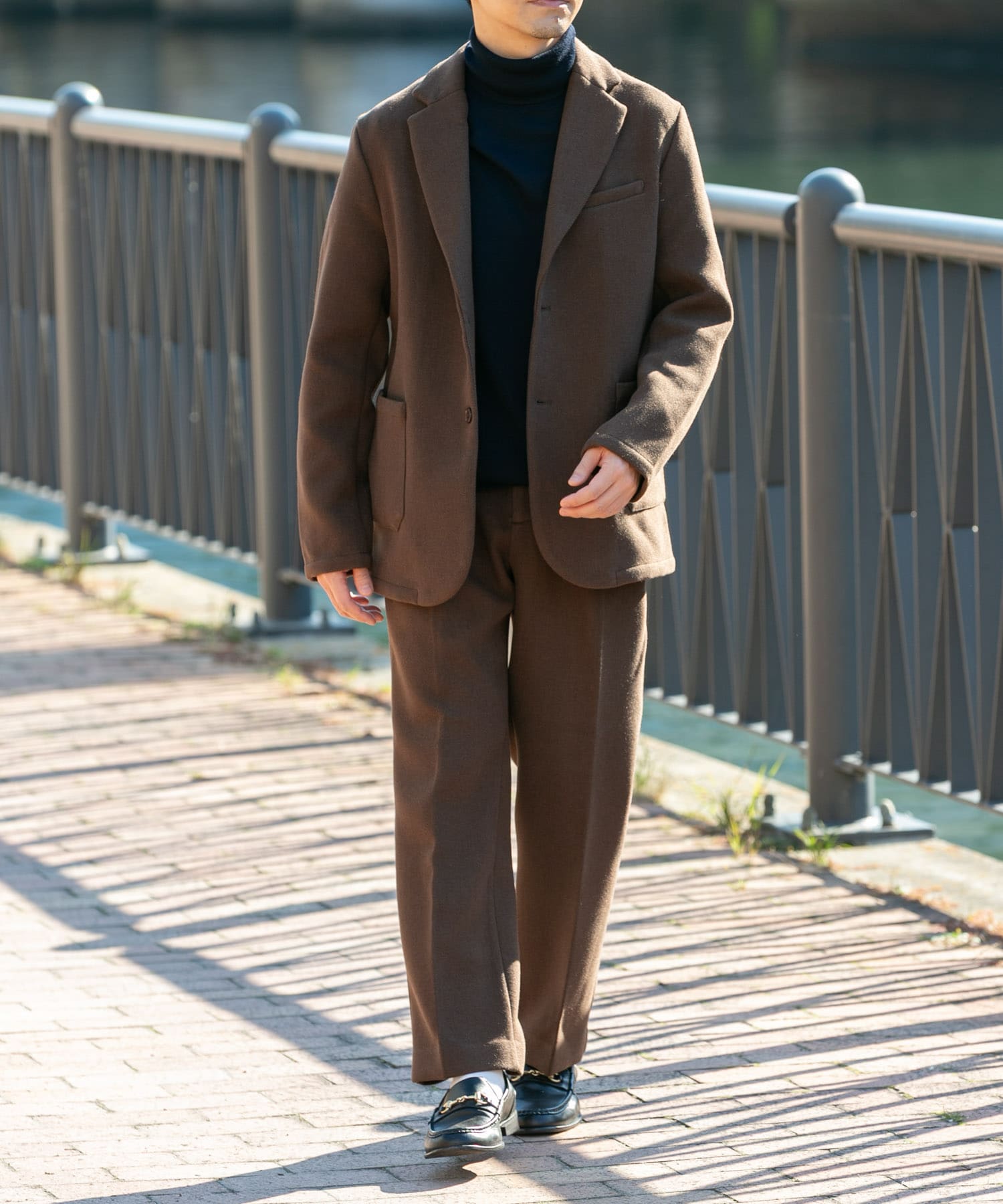 XLサイズあり』light meltonセットアップ(S CHARCOAL): ドレスライン