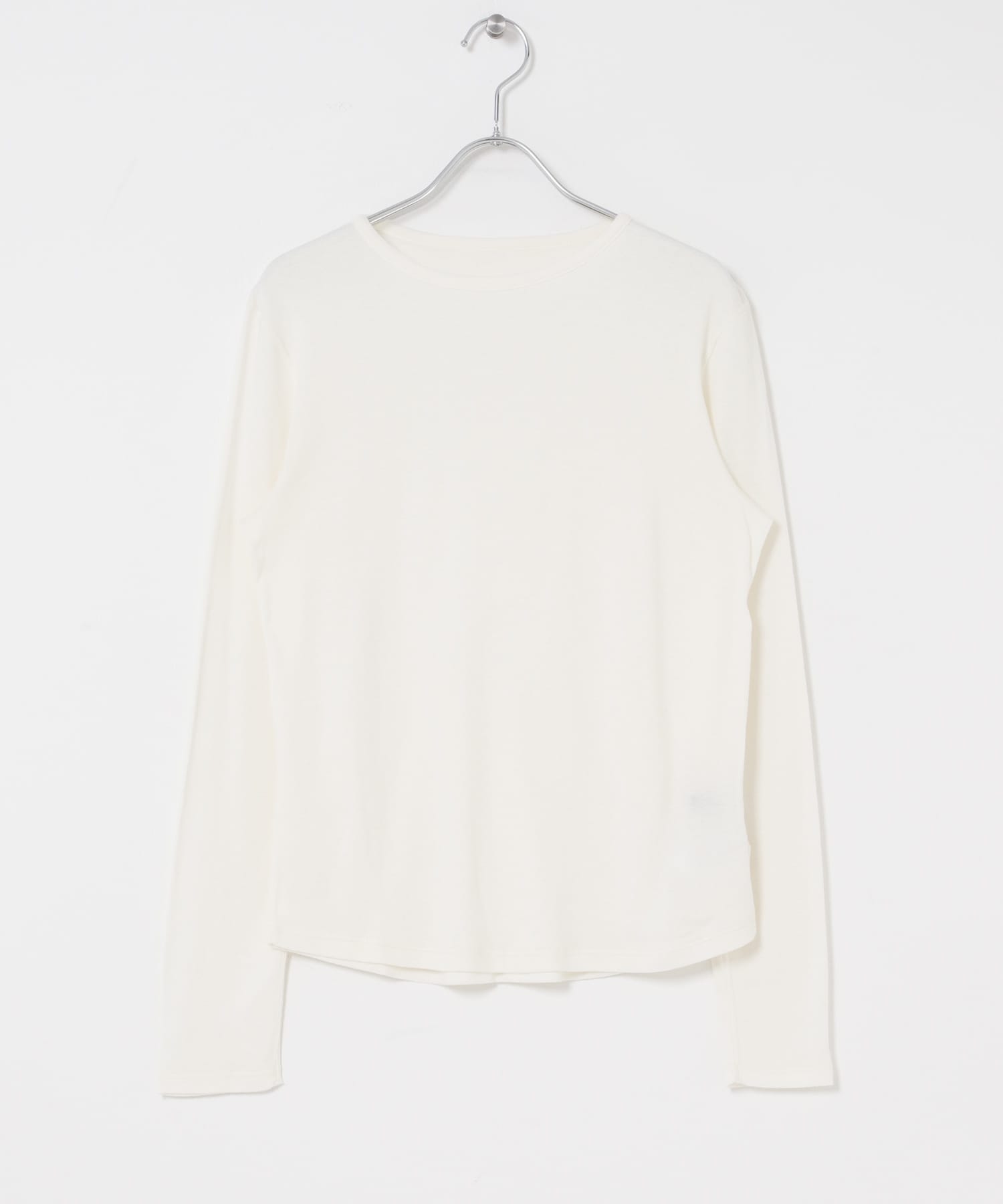 コットンカシミヤクルーネックカットソー OFF Free