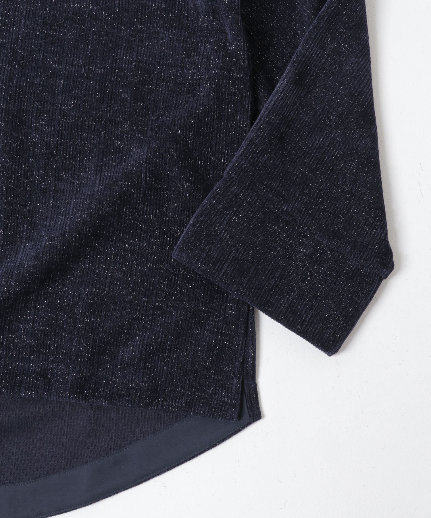 Vネックモールラメプルオーバー NAVY Free