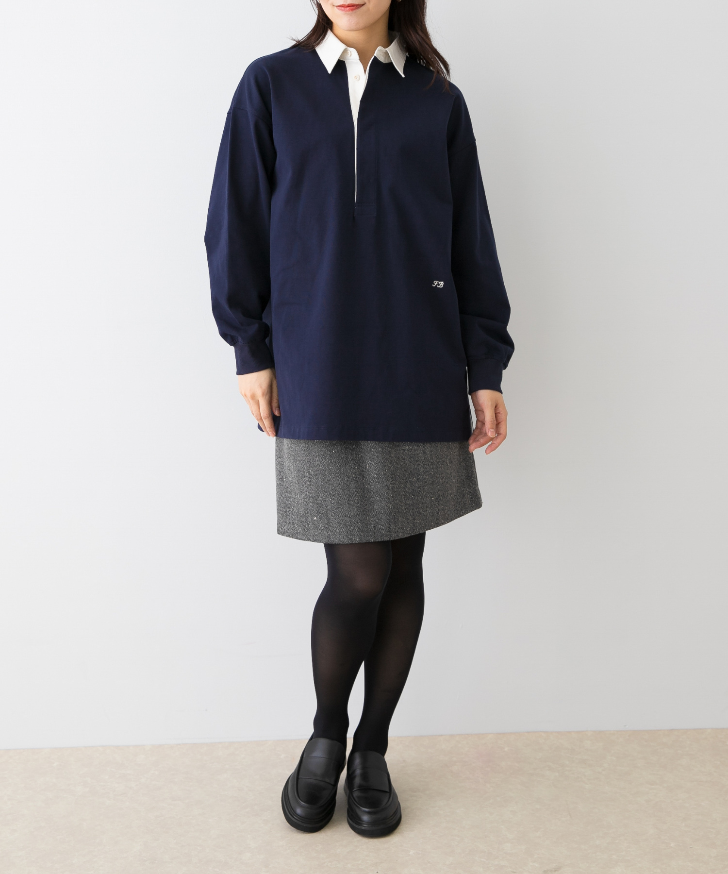 F by ROSSO ラガーチュニックプルオーバー(FREE BEIGE): トップス