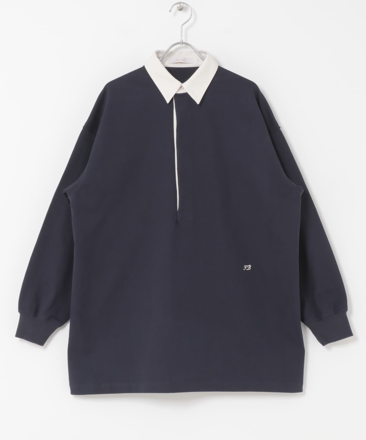 F by ROSSO　ラガーチュニックプルオーバー NAVY FREE