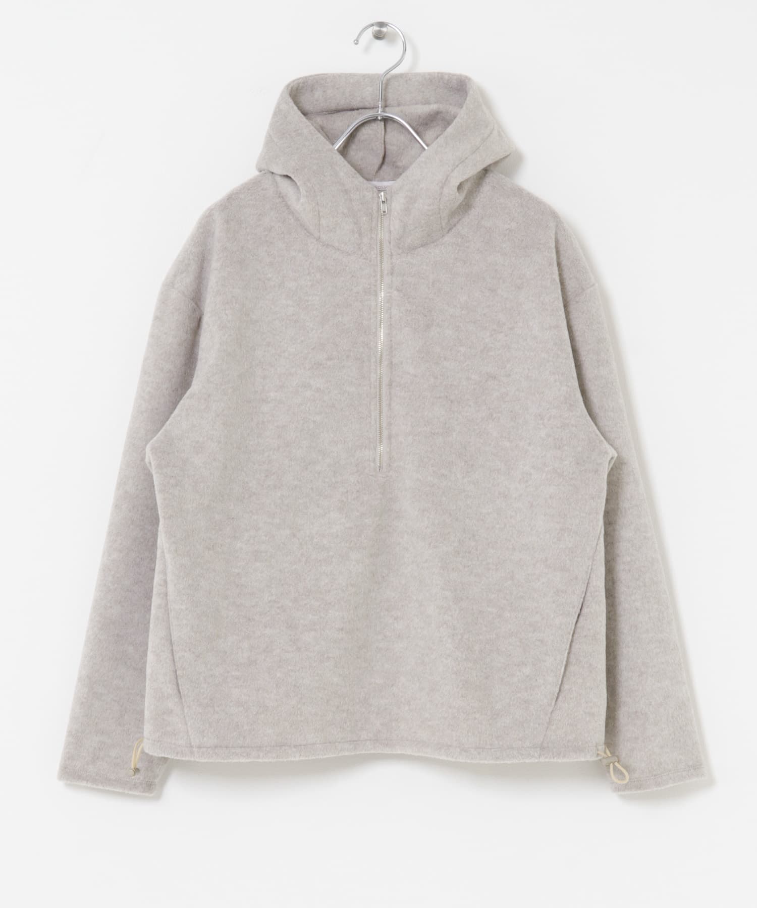 F by ROSSO　シャギーフリースハーフZIPパーカー BEIGE Free