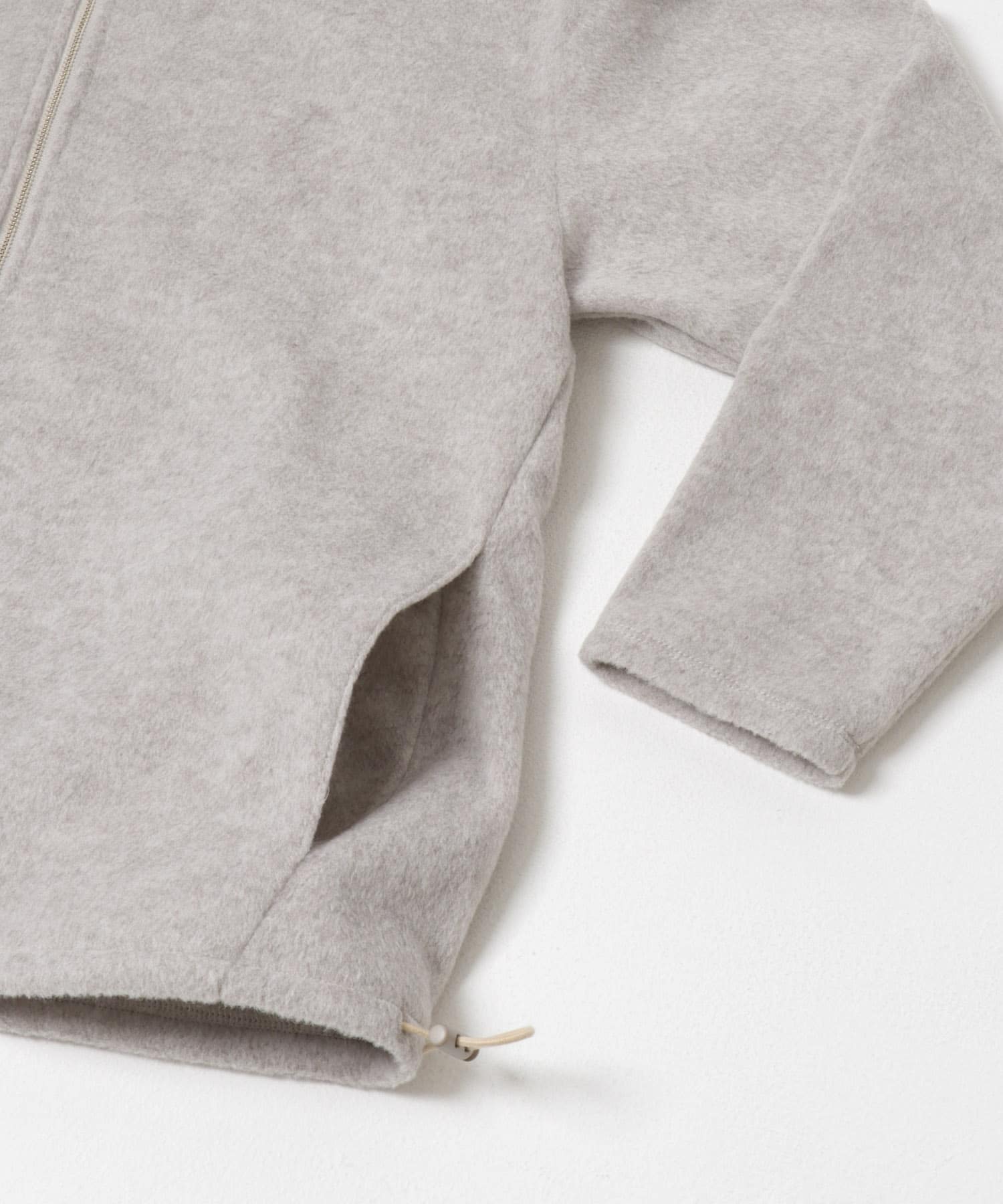 F by ROSSO　シャギーフリースハーフZIPパーカー BEIGE Free