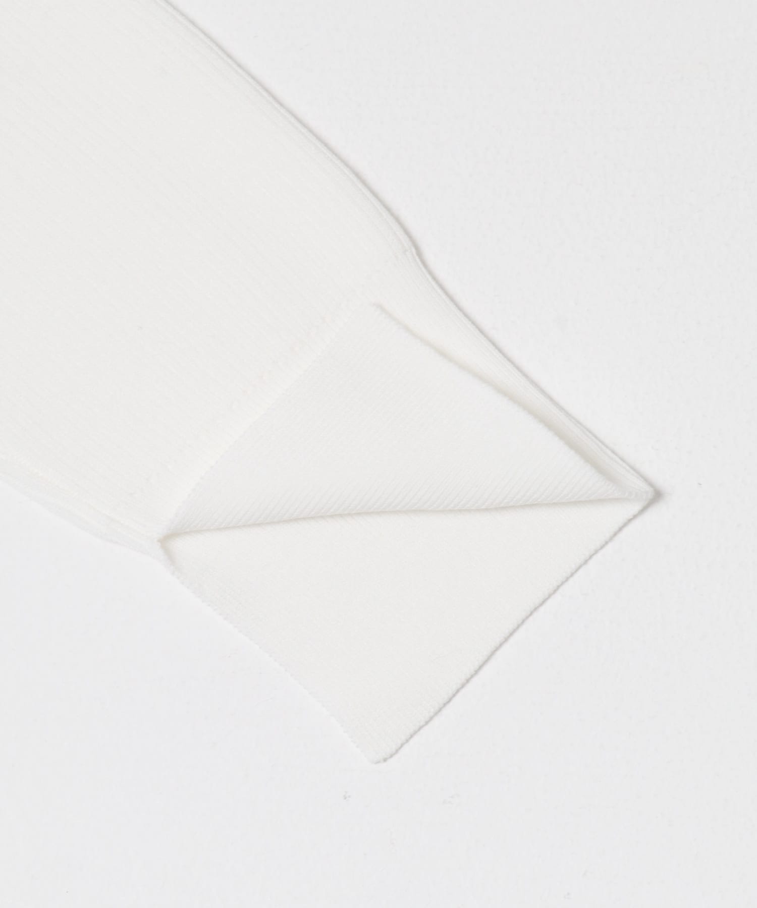 シルク混スリットスリーブリブニット OFF WHITE Free