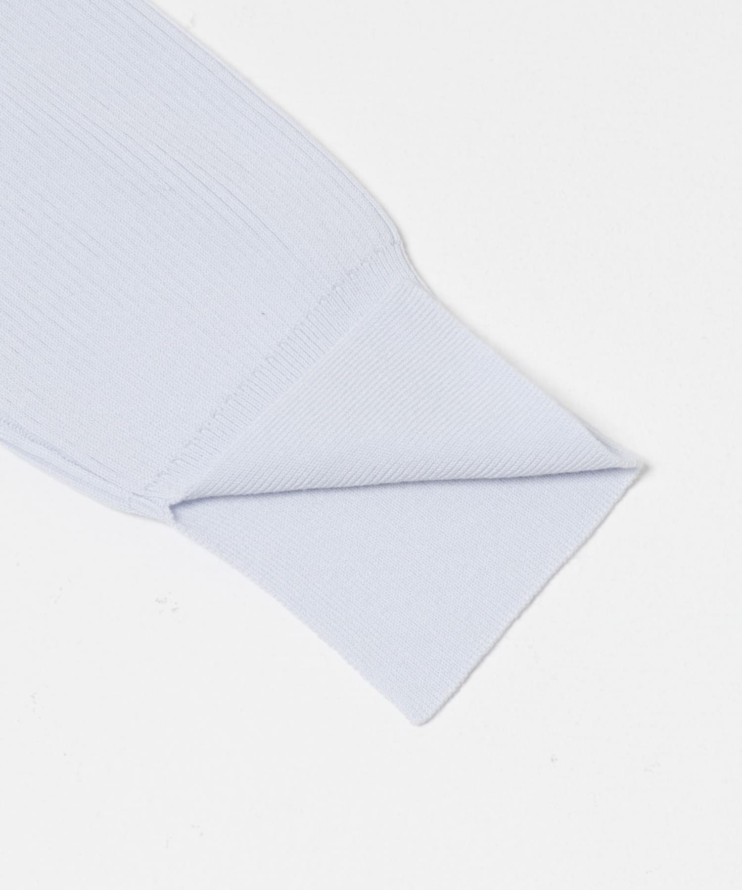 シルク混スリットスリーブリブニット SAX Free