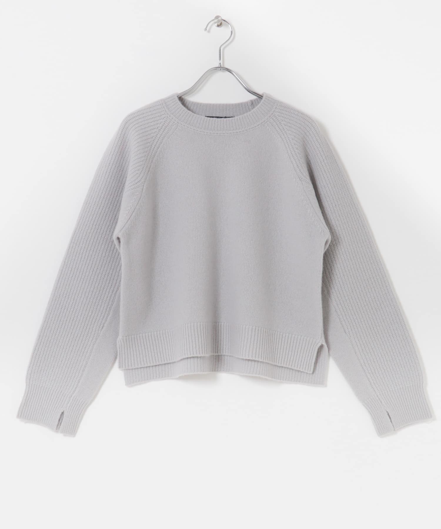 スーパーファインラムズウールショートニット L.GRAY Free