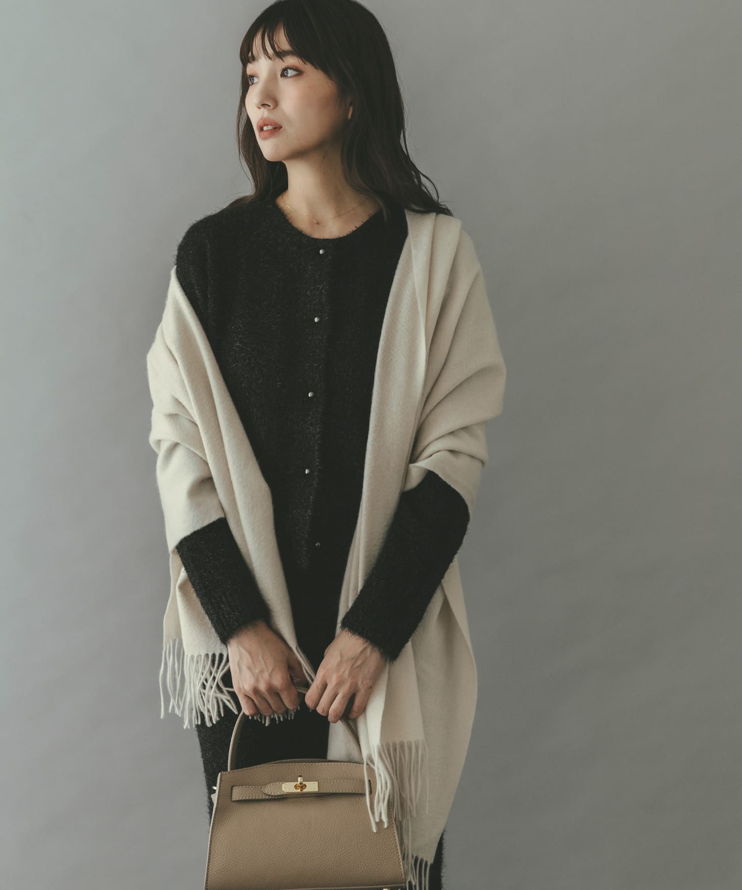 ラメシャギーカーディガン