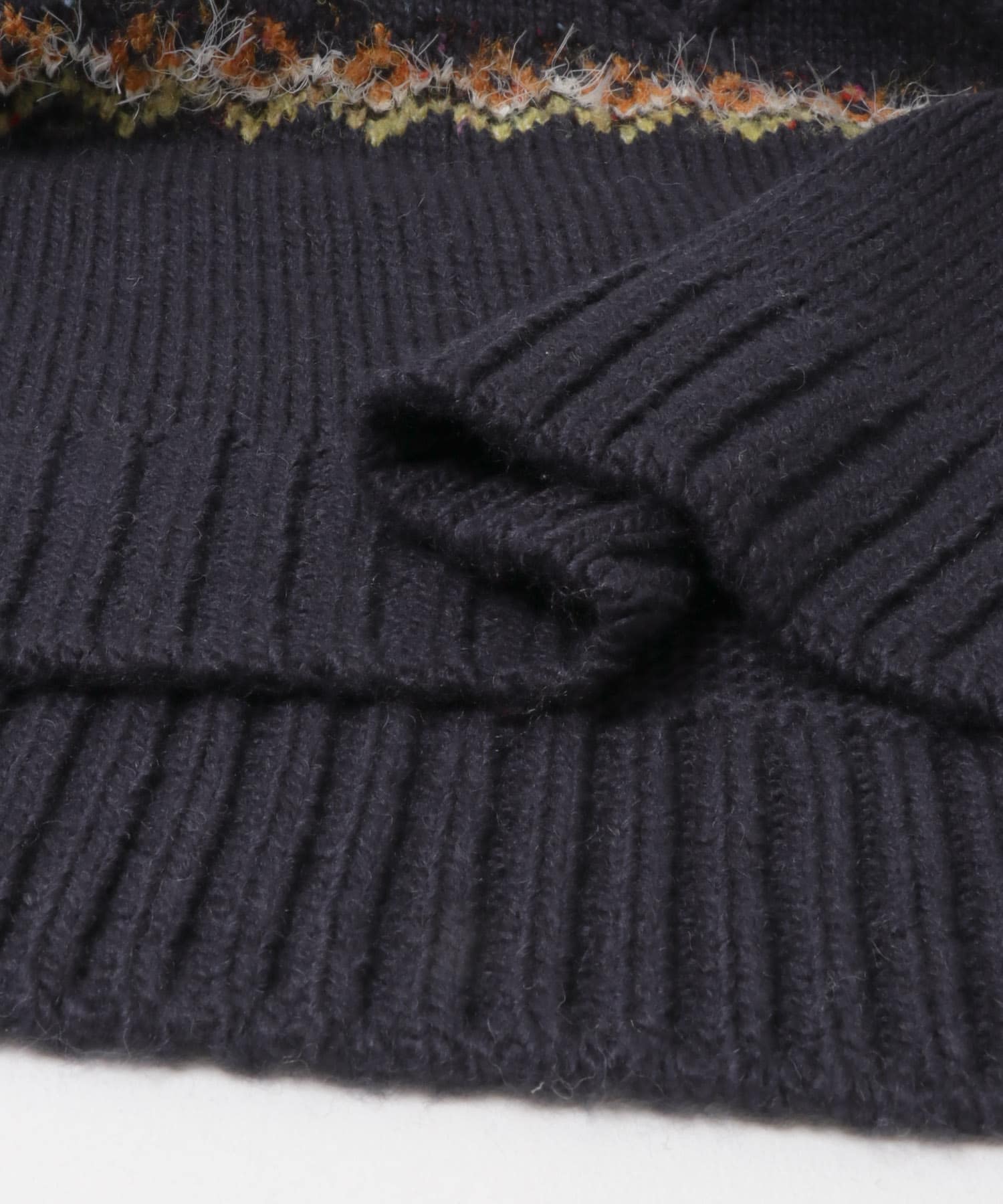 F by ROSSO　ノルディック柄ニットプルオーバー NAVY Free