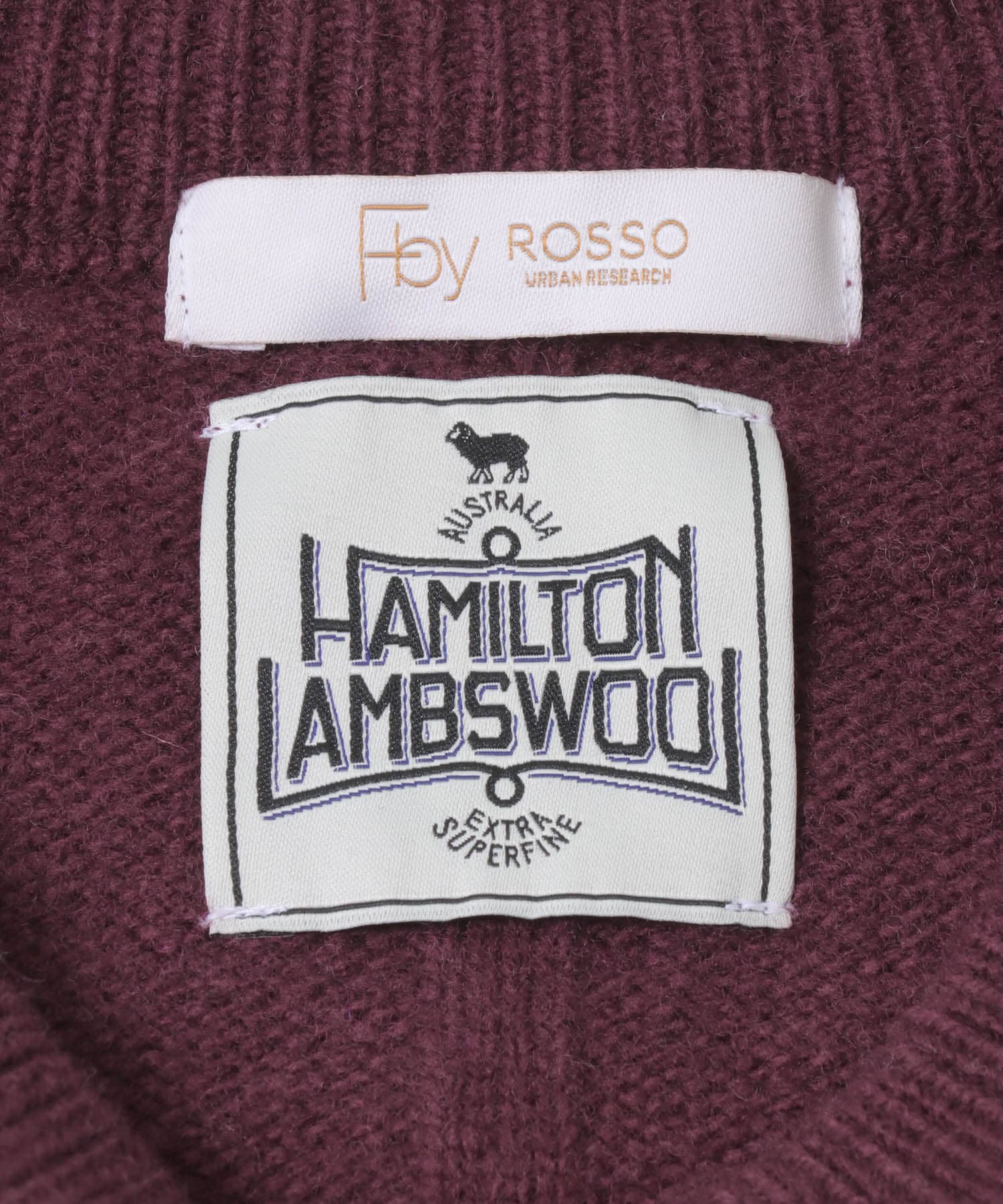 F by ROSSO　ハミルトンクルーネックニット D/CHERRY FREE