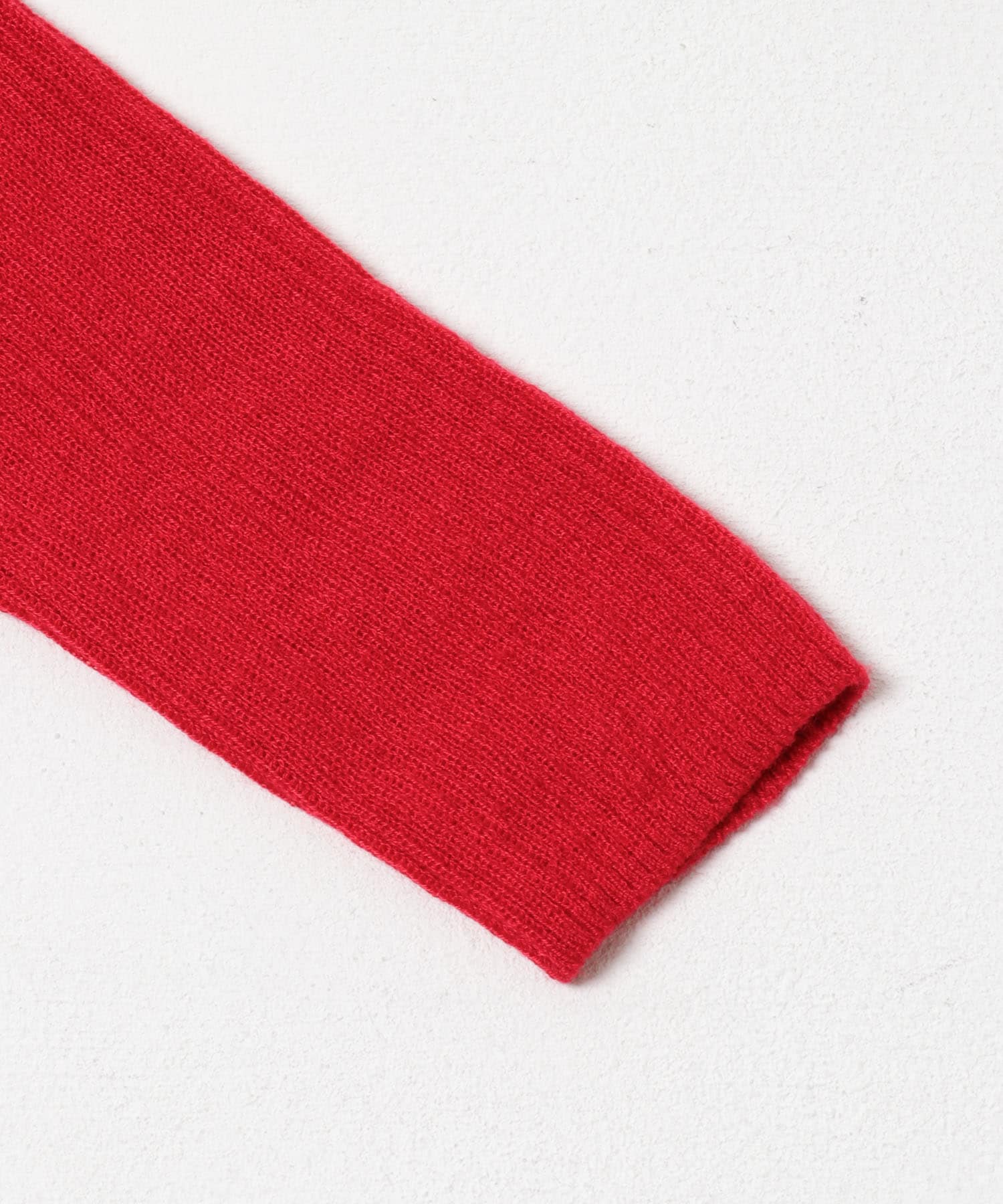 F by ROSSO　ウォッシャブルシアーリブタートルニット RED Free