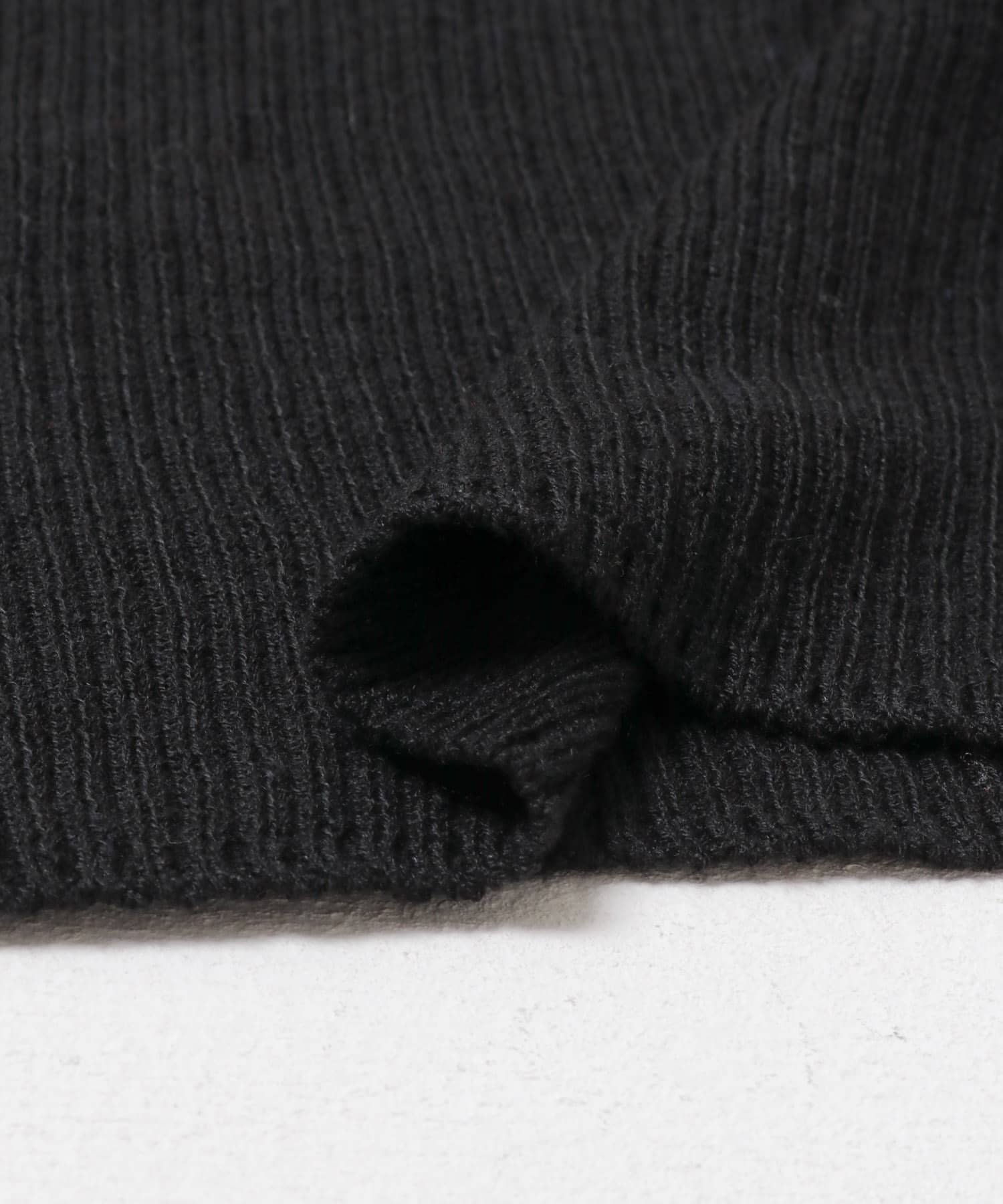 F by ROSSO　ウォッシャブルシアーリブタートルニット BLACK Free