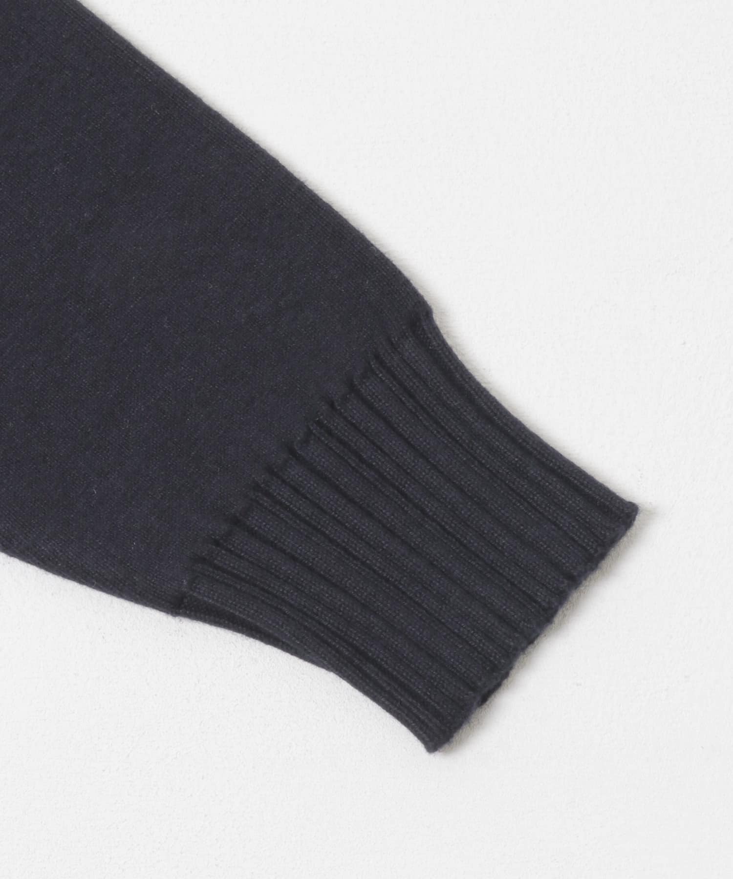 F by ROSSO　コットンカシミヤ衿パールニット NAVY Free