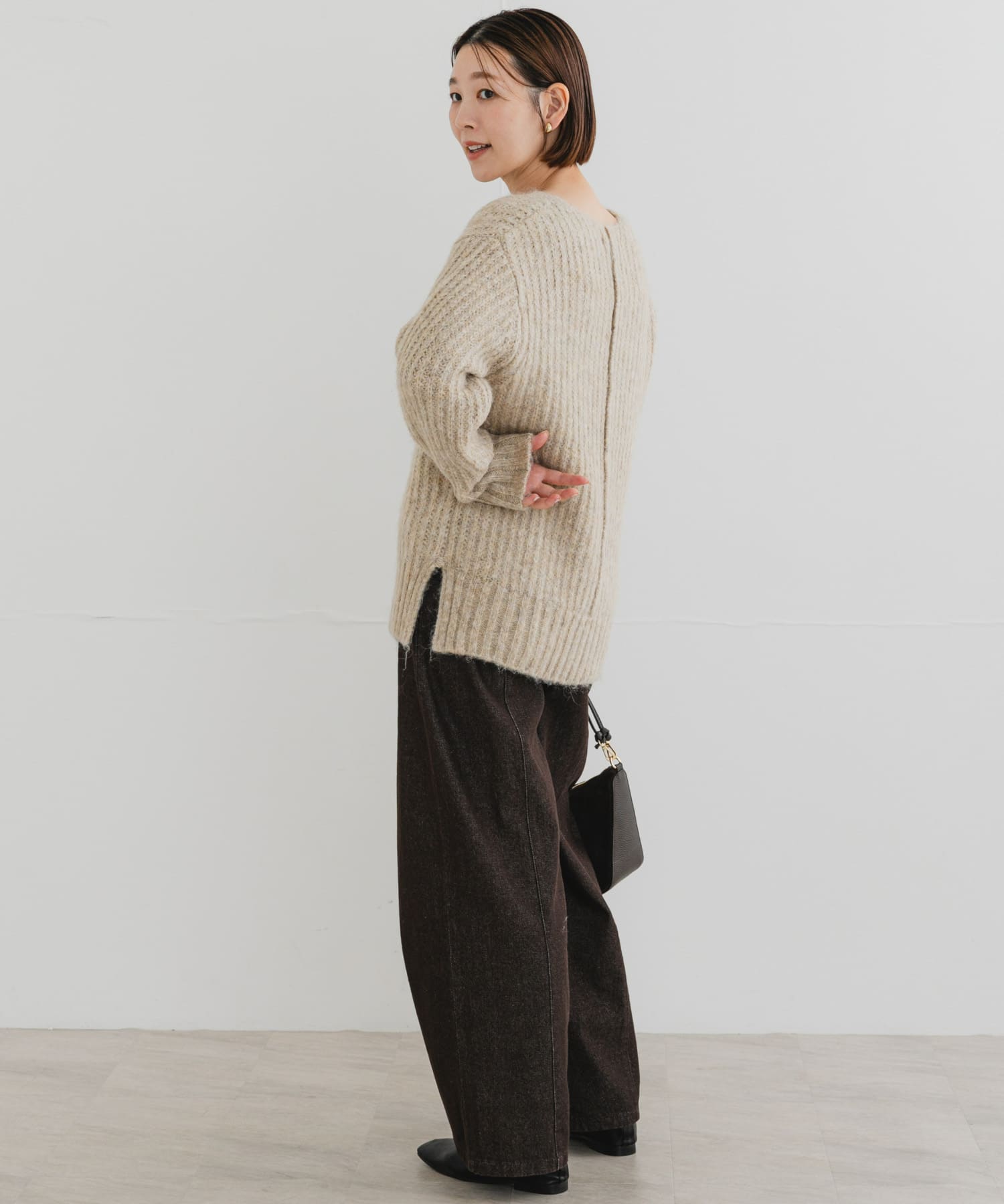 F by ROSSO ミックス糸Vネックニット(Free BEIGE): トップス｜URBAN