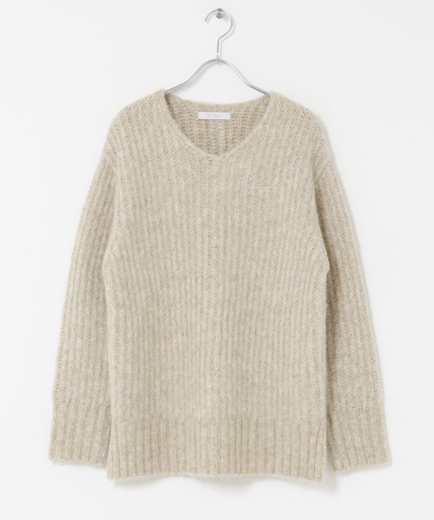 F by ROSSO ミックス糸Vネックニット(Free BEIGE): トップス｜URBAN