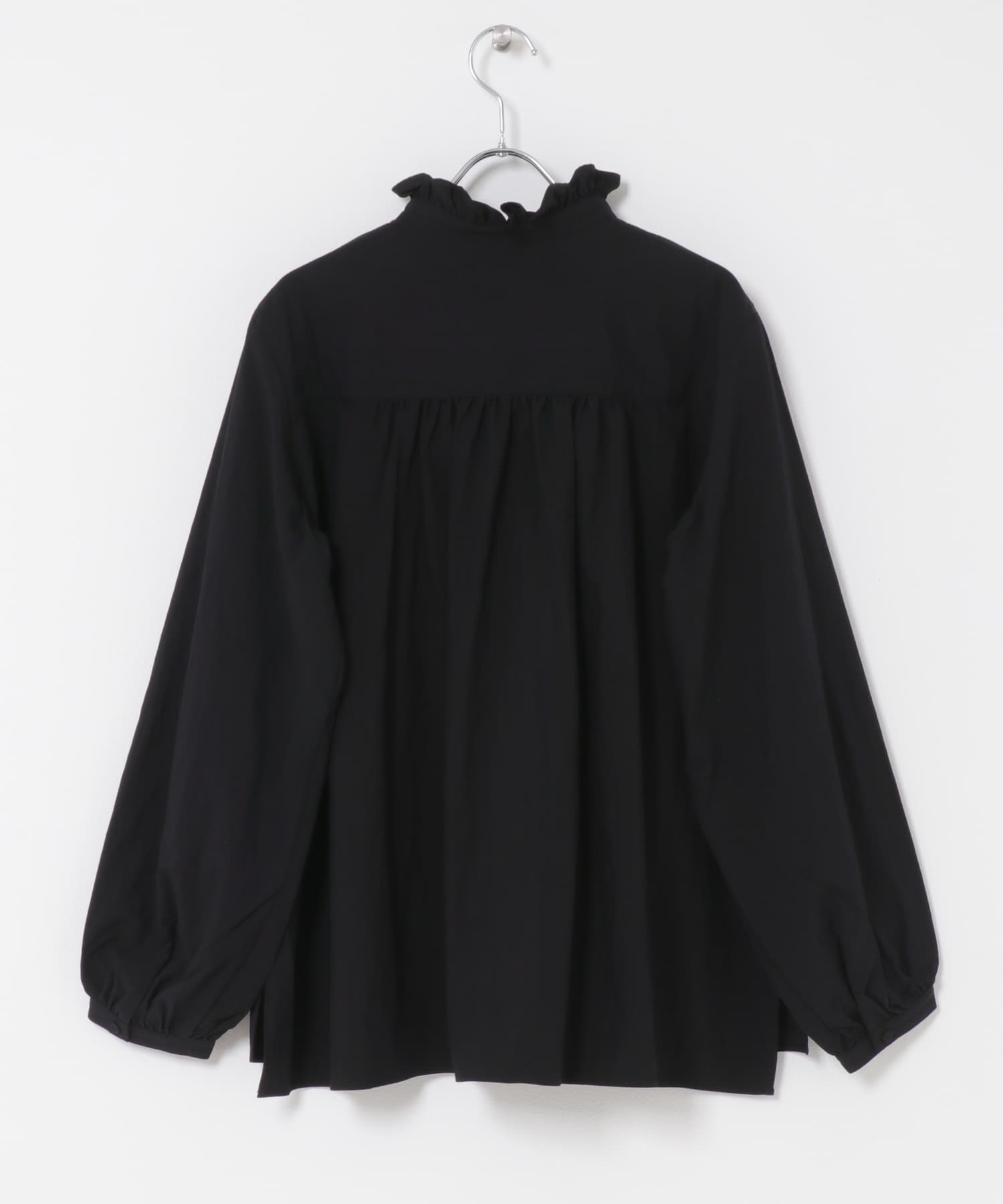 『WEB限定』フリルスタンドカラーシャツ BLACK Free