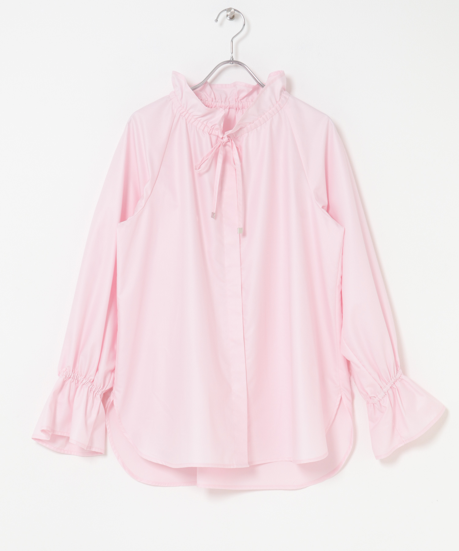 フリルカラーブラウス BABY PINK Free