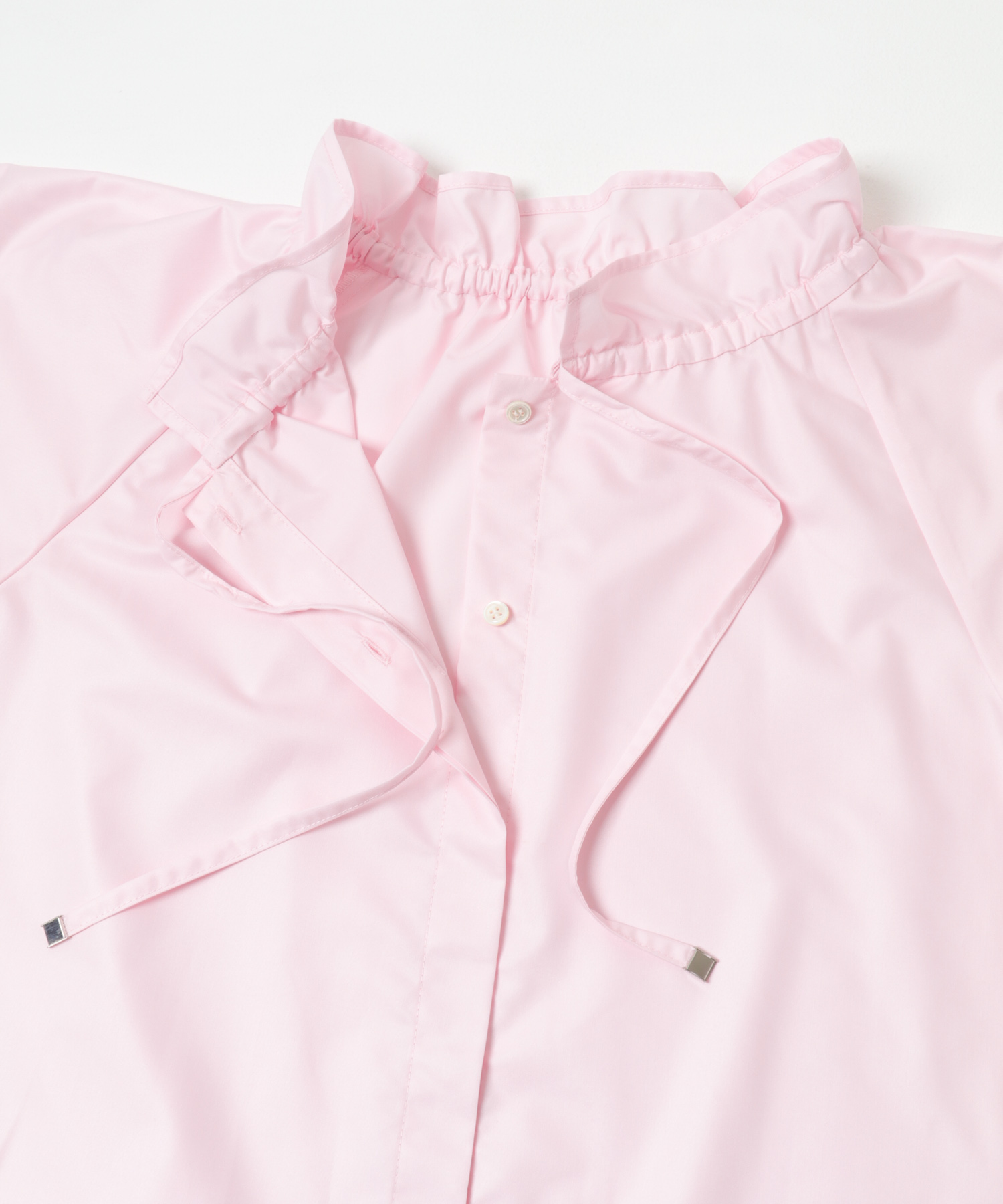 フリルカラーブラウス BABY PINK Free